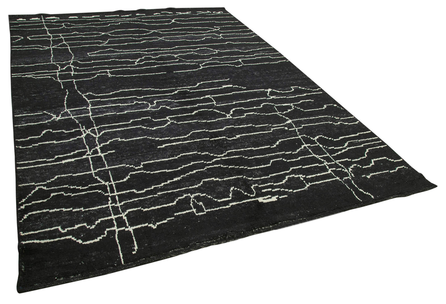 7x10 Black Moroccan Rug - 39707