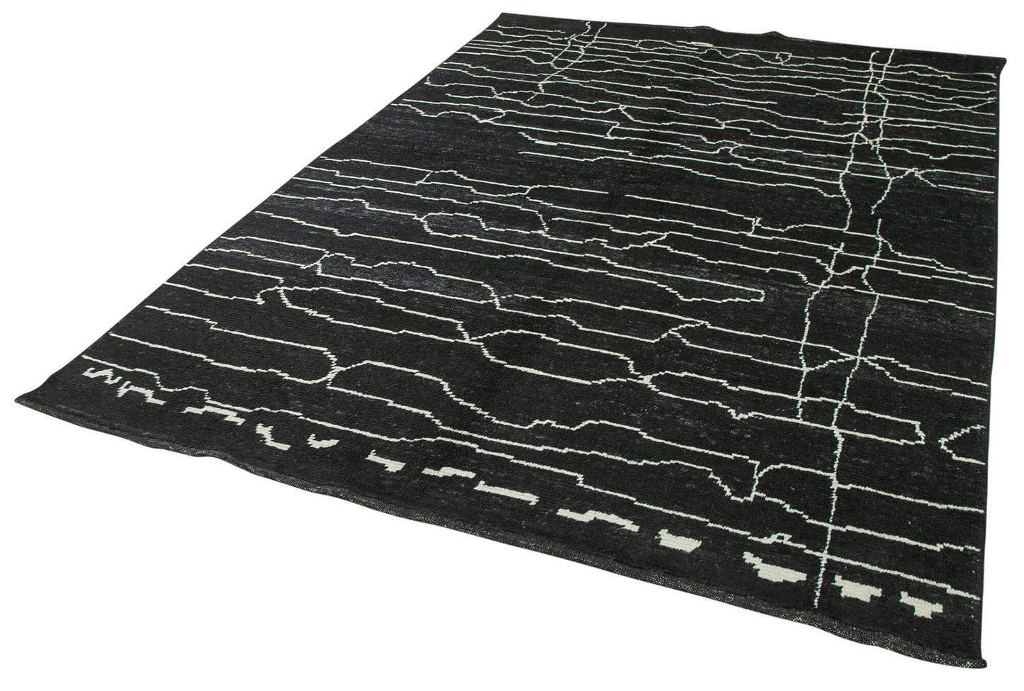 7x10 Black Moroccan Rug - 39707