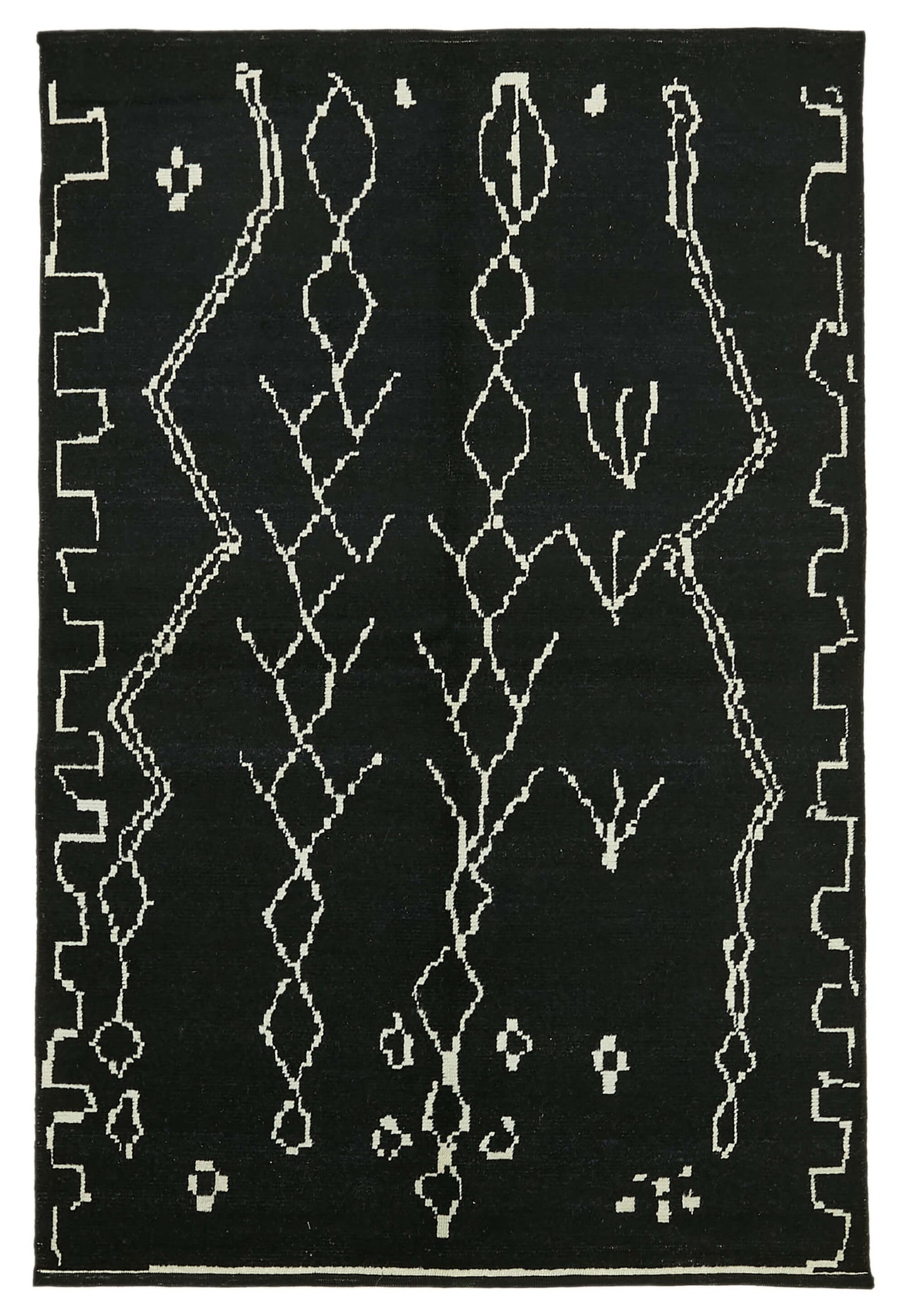 6x9 Black Moroccan Rug - 39712