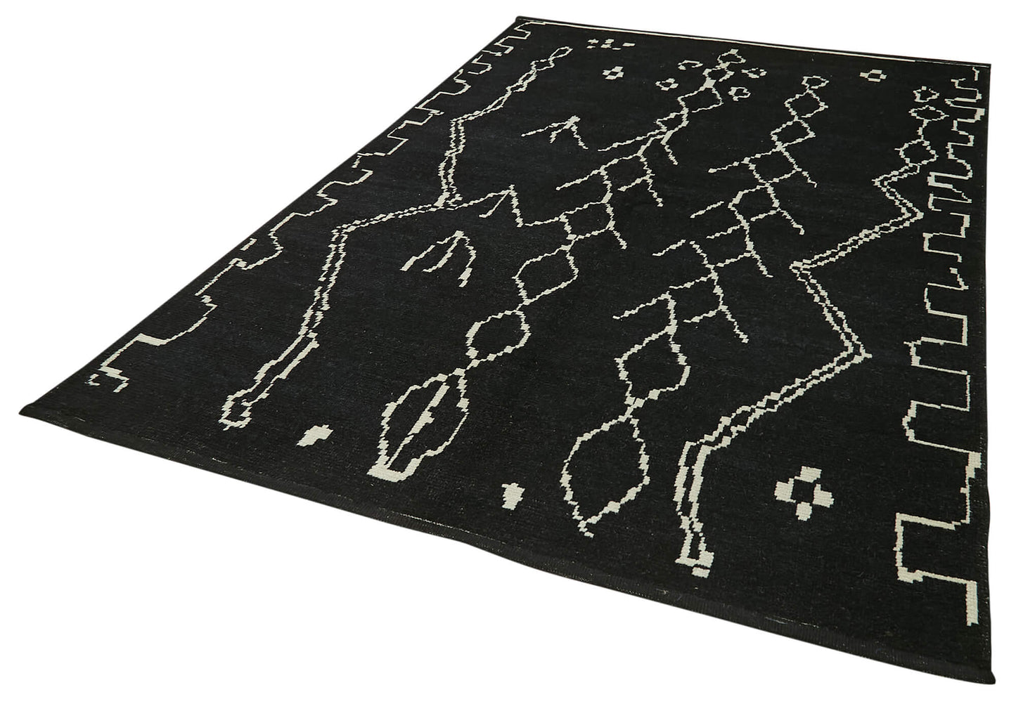 6x9 Black Moroccan Rug - 39712