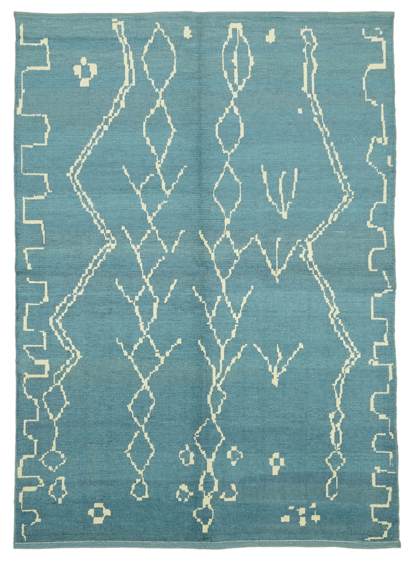 7x9 Blue Moroccan Rug - 39717