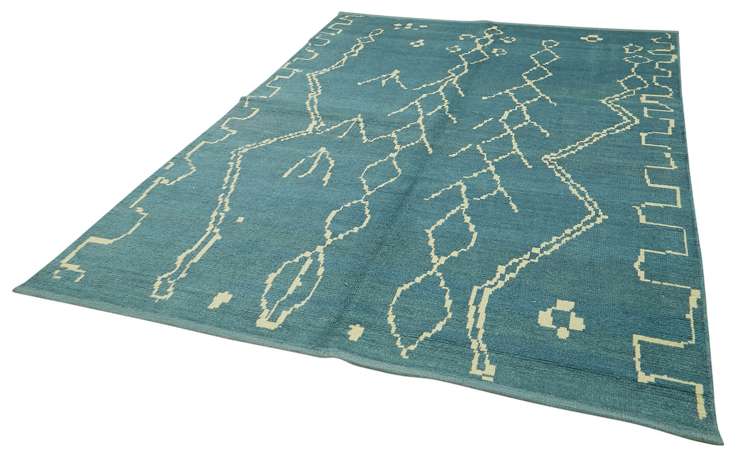 7x9 Blue Moroccan Rug - 39717