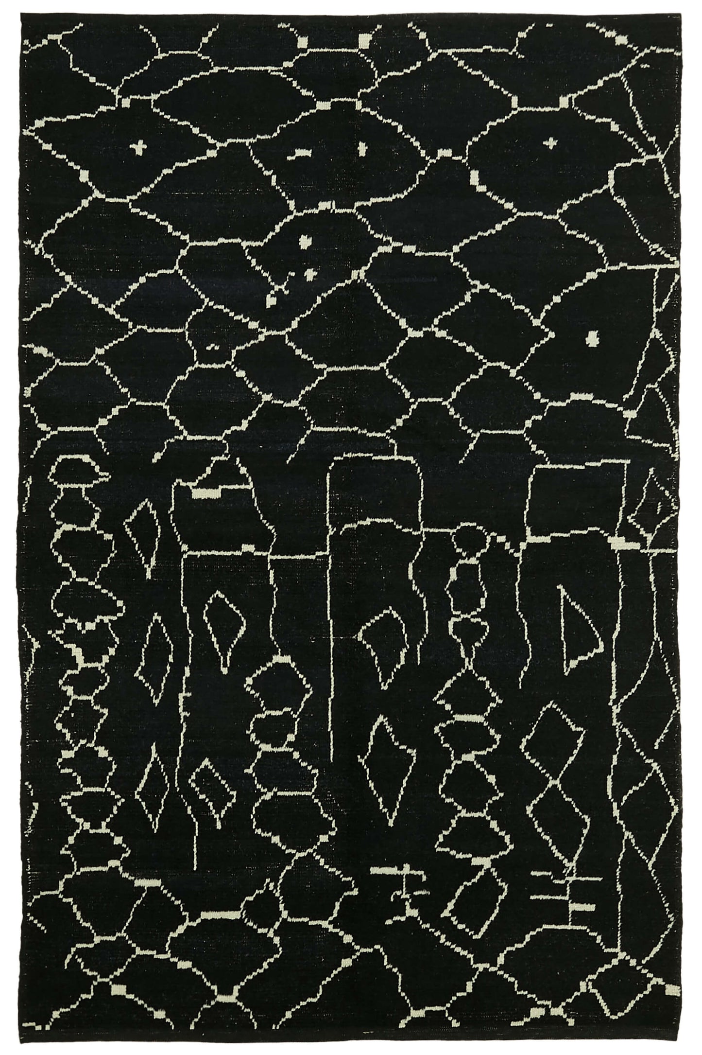 6x10 Black Moroccan Rug - 39740