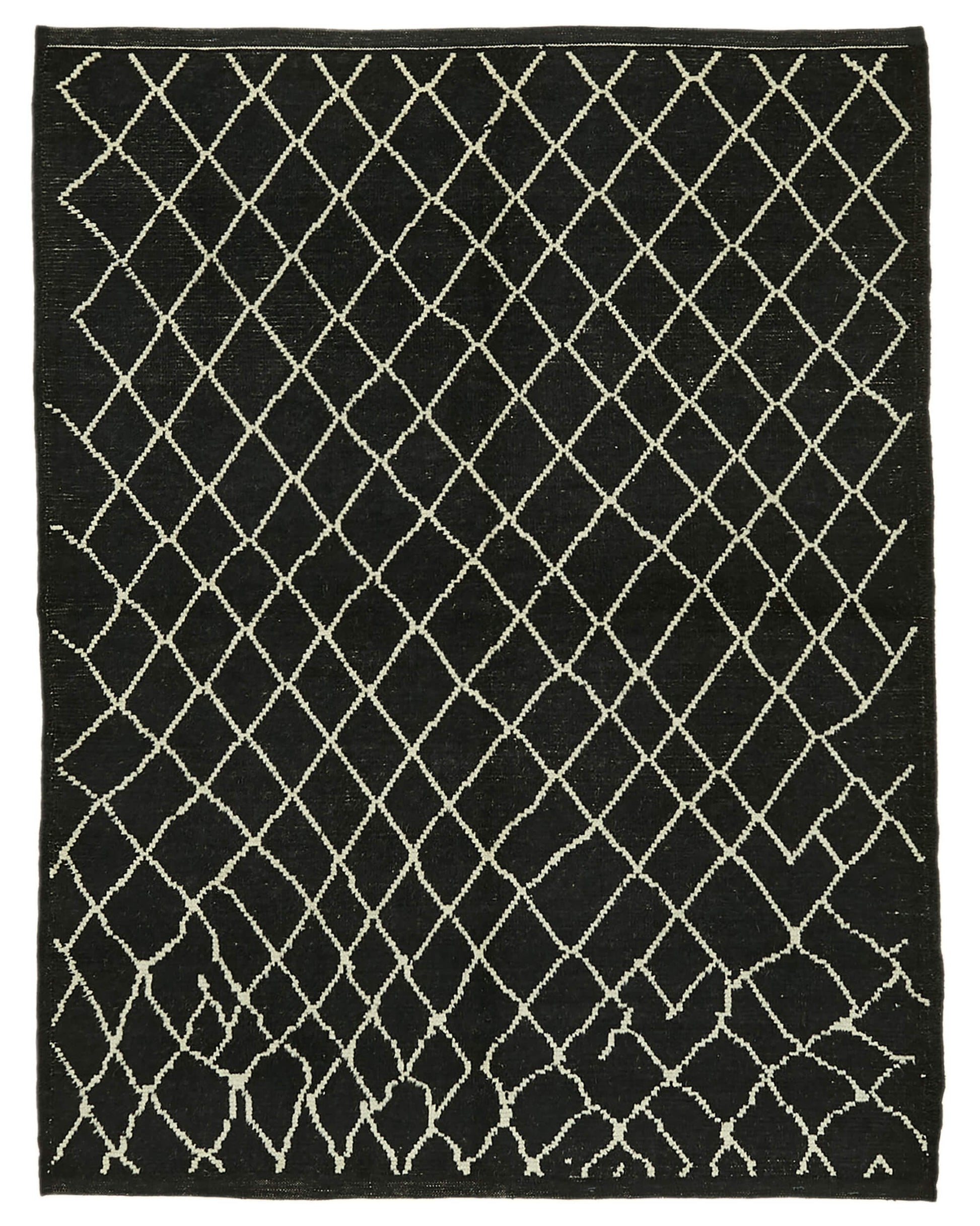 6x8 Black Moroccan Rug - 39758