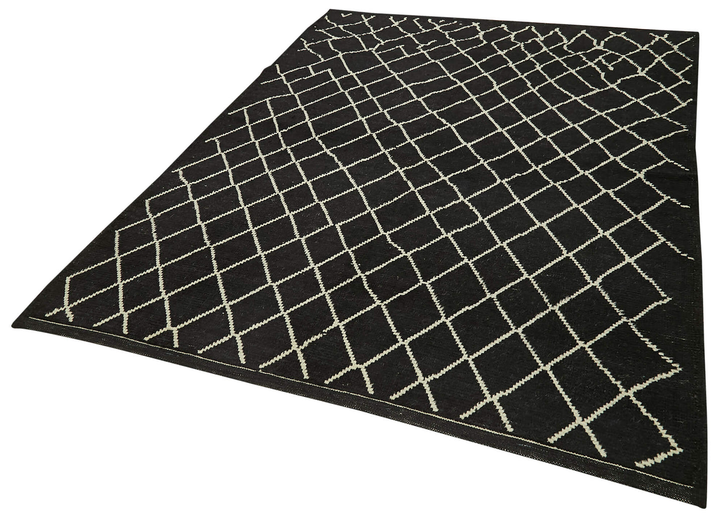 6x8 Black Moroccan Rug - 39758