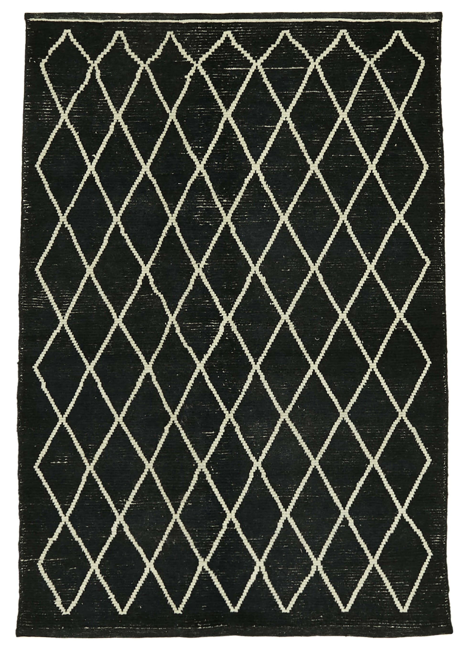 5x8 Black Moroccan Rug - 39772