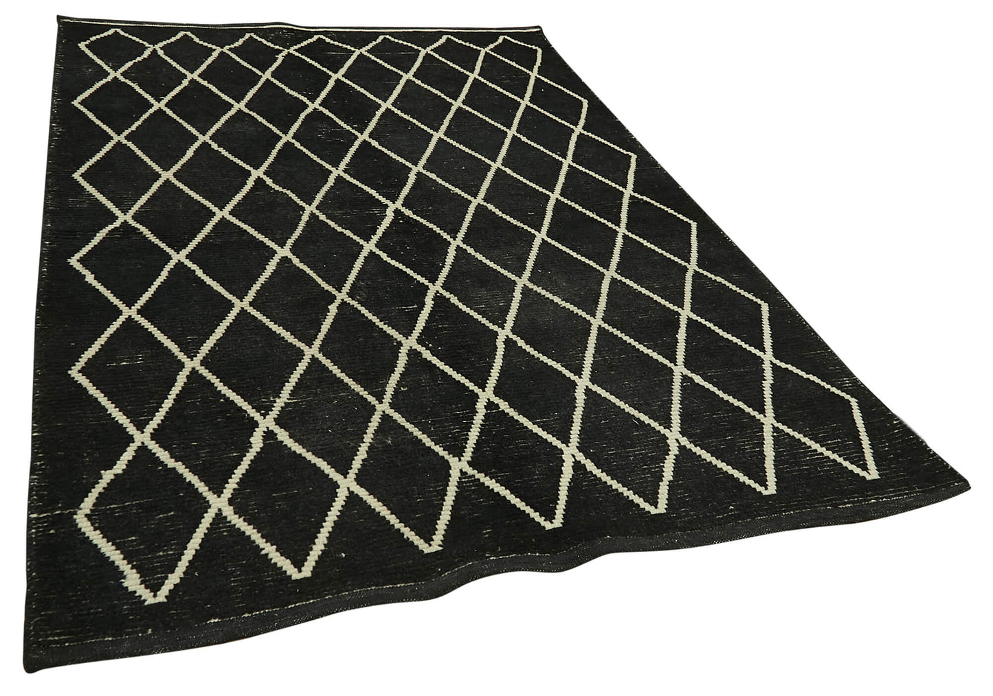 5x8 Black Moroccan Rug - 39772