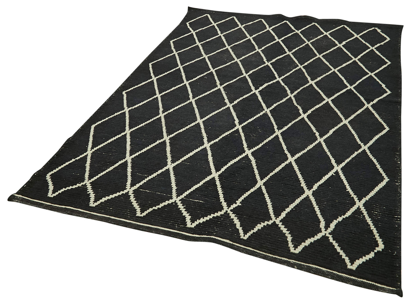 5x8 Black Moroccan Rug - 39772