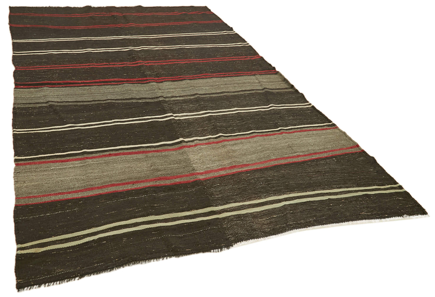 6x11 Brown Vintage Turkish Kilim Rug - 39920