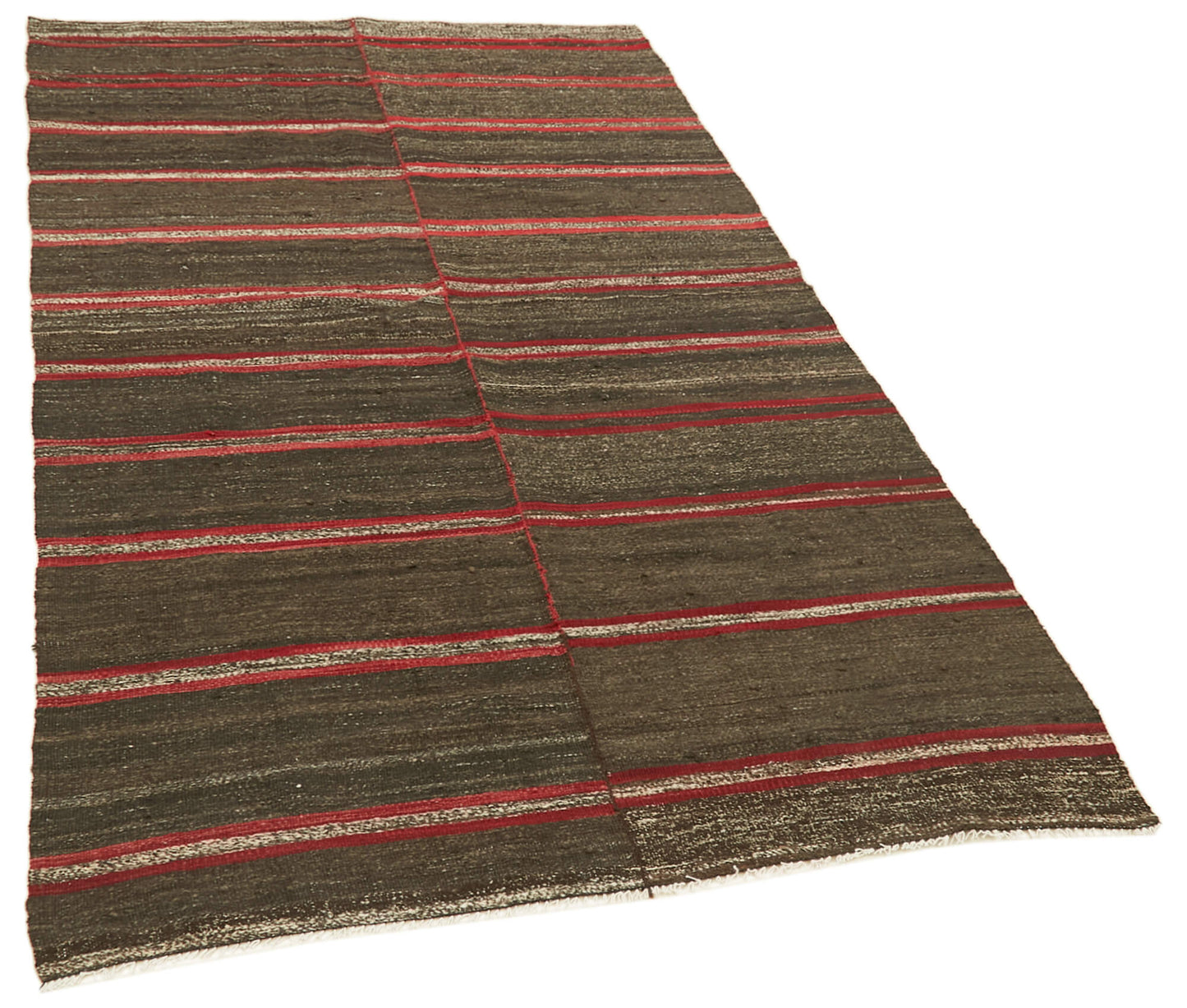 4x8 Brown Vintage Turkish Kilim Rug - 39922