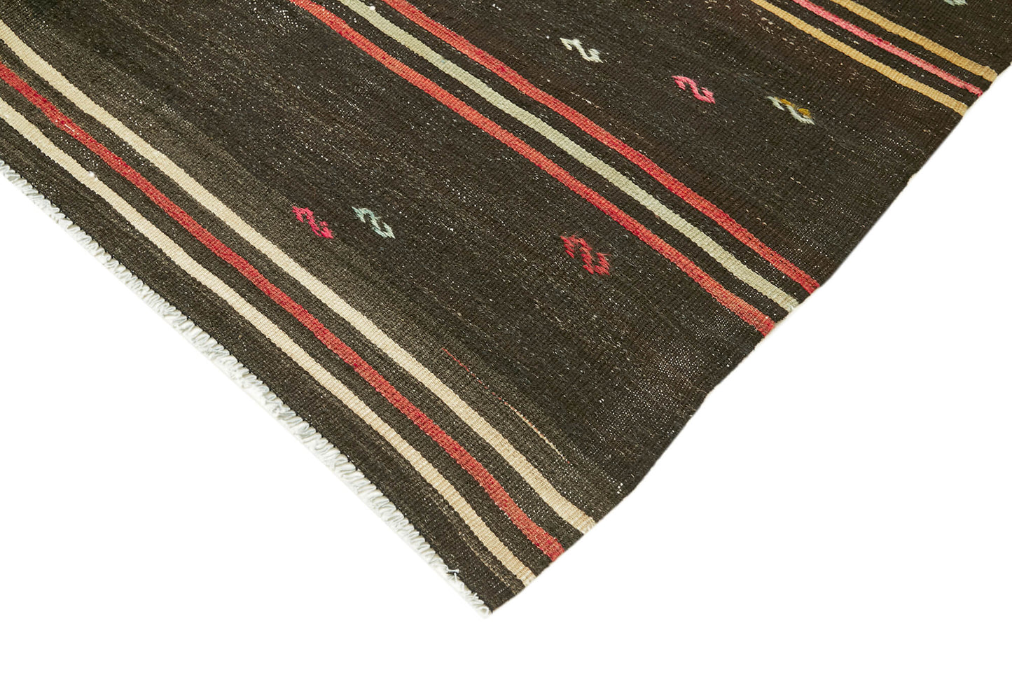 7x11 Brown Vintage Turkish Kilim Rug - 39936