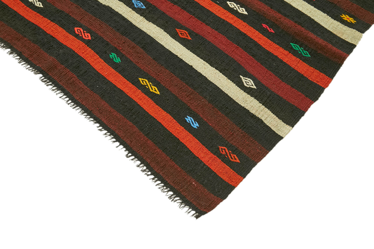 7x10 Brown Vintage Turkish Kilim Rug - 39950