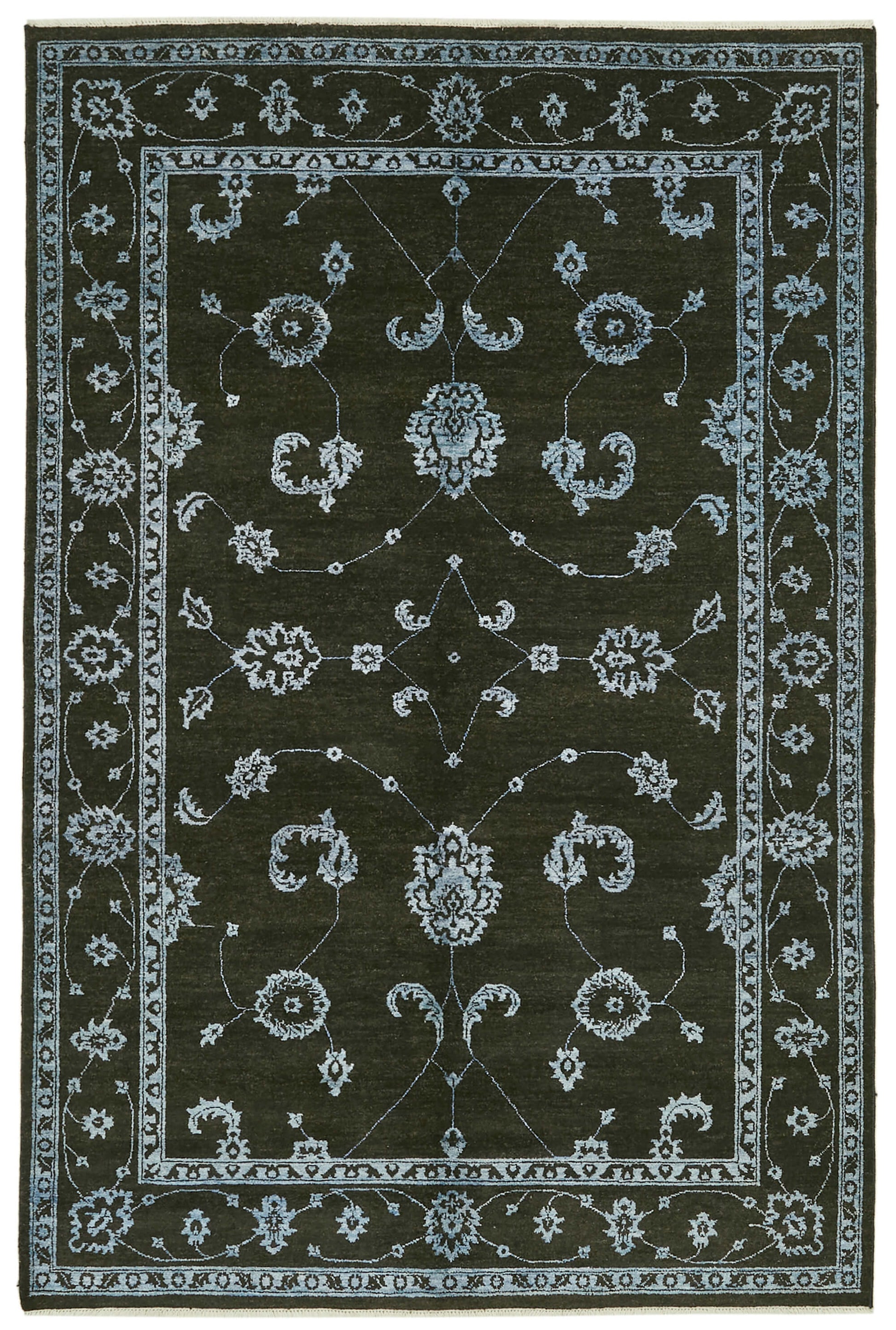 6x9 Black Oushak Rug - 41081