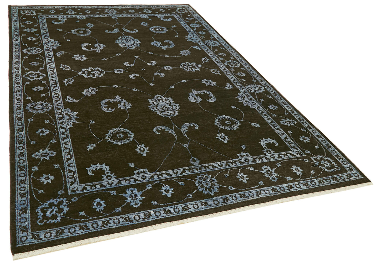 6x9 Black Oushak Rug - 41081