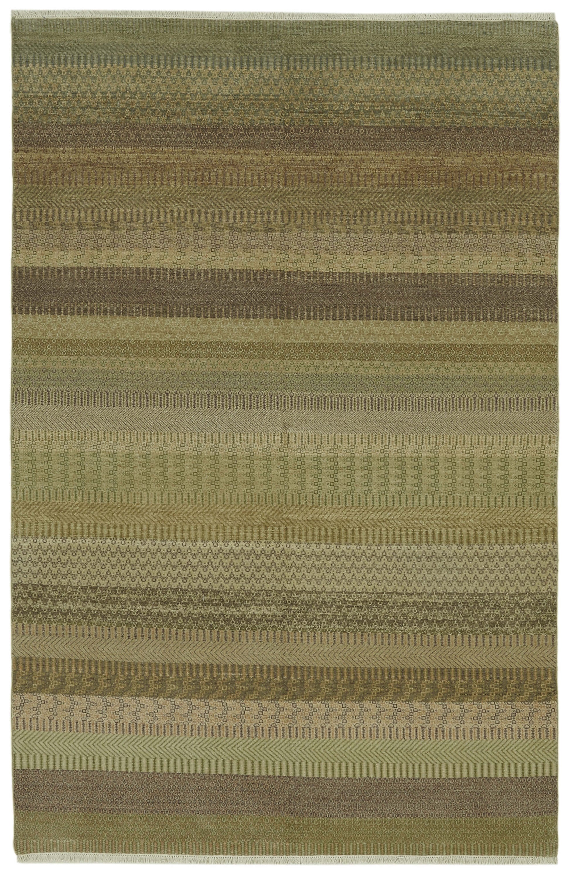 6x9 Green Oushak Rug - 41084