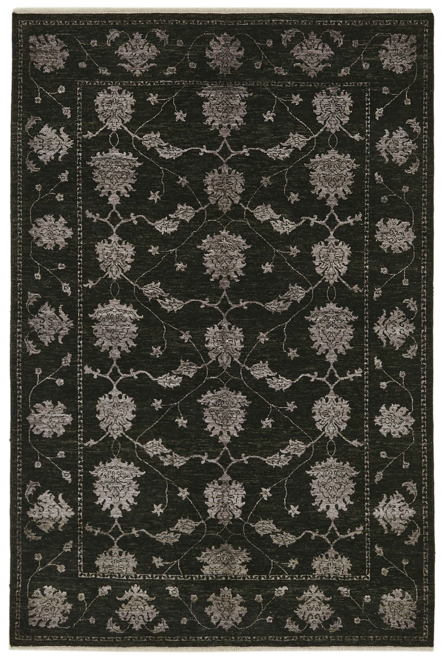 6x9 Black Oushak Rug - 41085