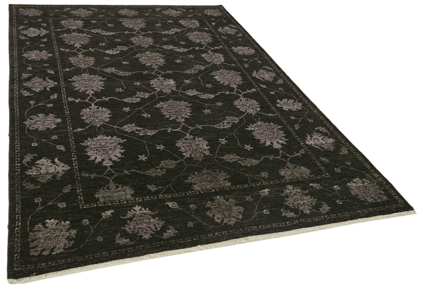 6x9 Black Oushak Rug - 41085