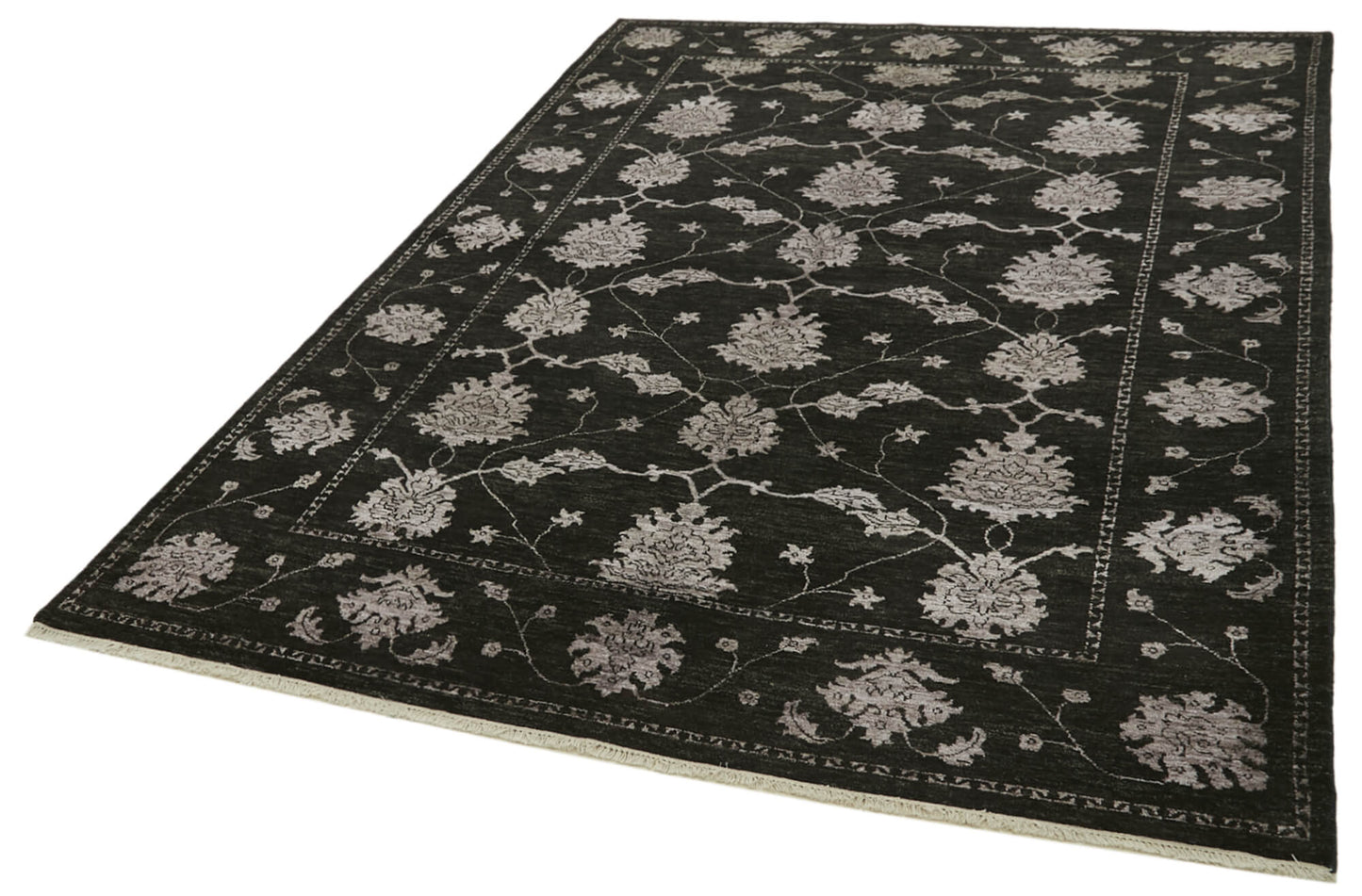 6x9 Black Oushak Rug - 41085