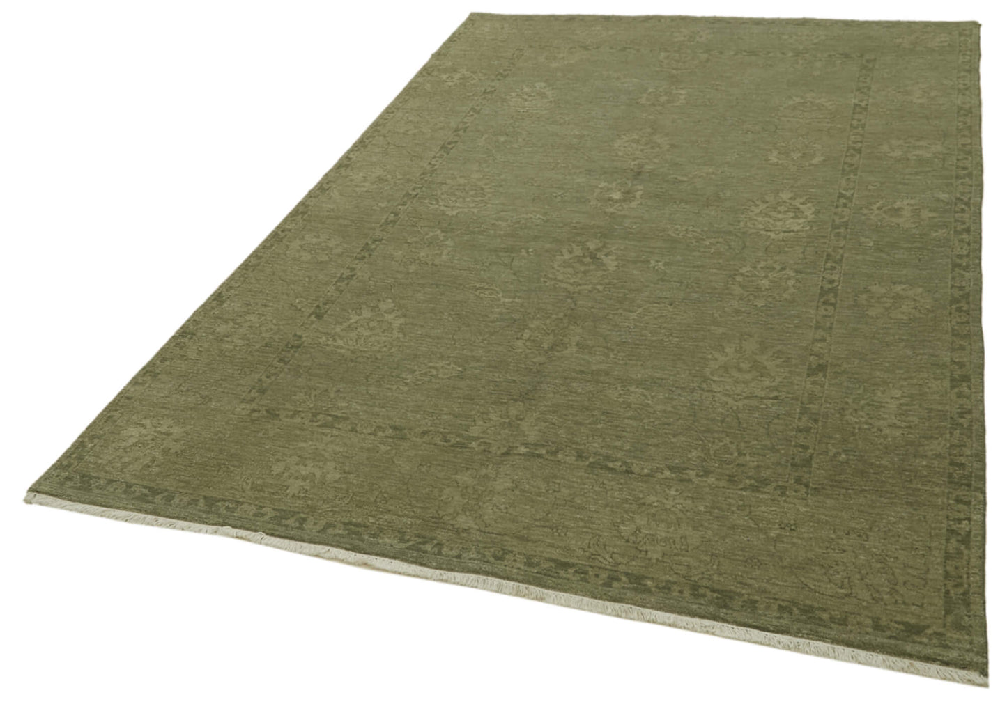 6x9 Green Oushak Rug - 41086