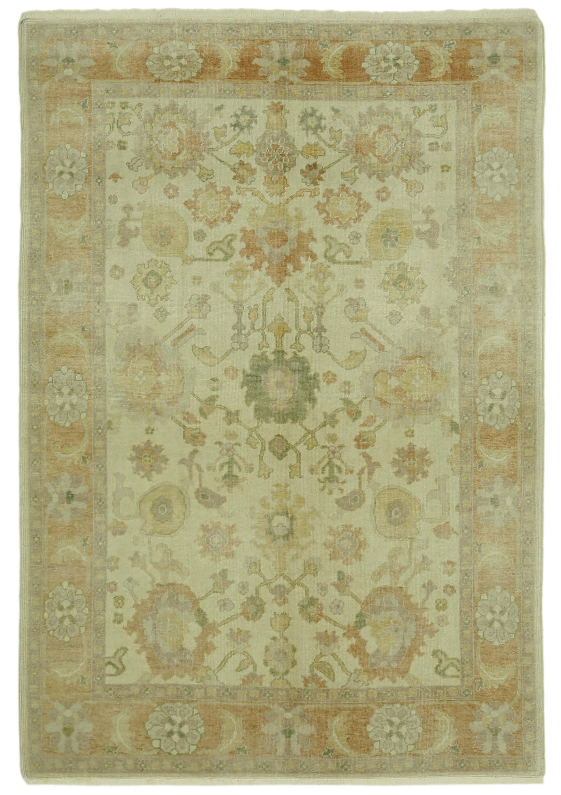 6x8 Beige Oushak Rug - 41094