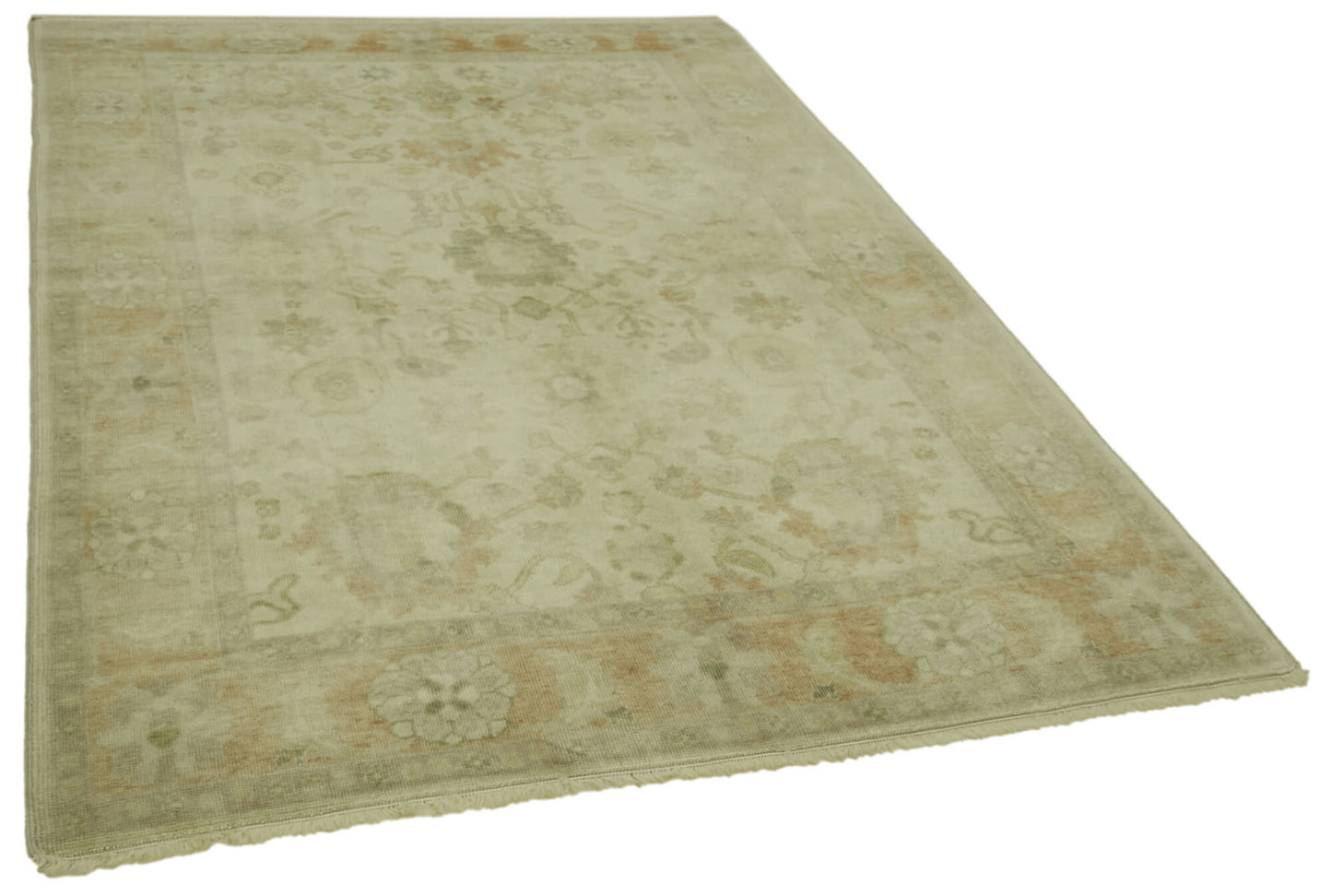 6x8 Beige Oushak Rug - 41094