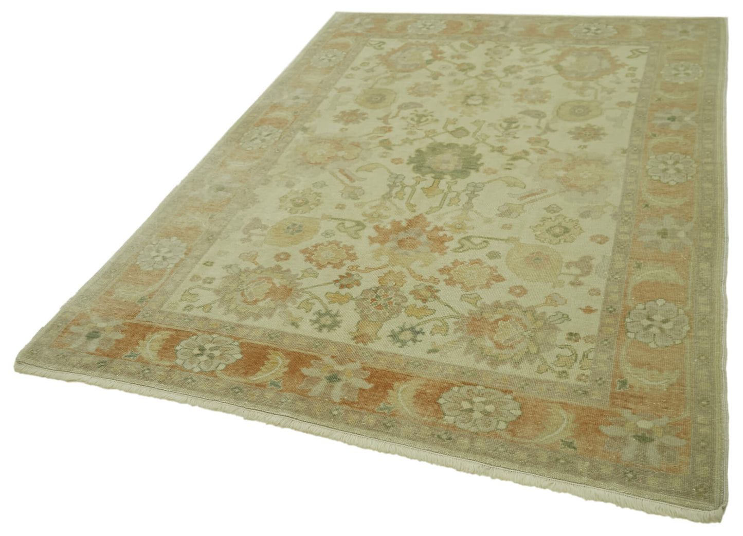 6x8 Beige Oushak Rug - 41094