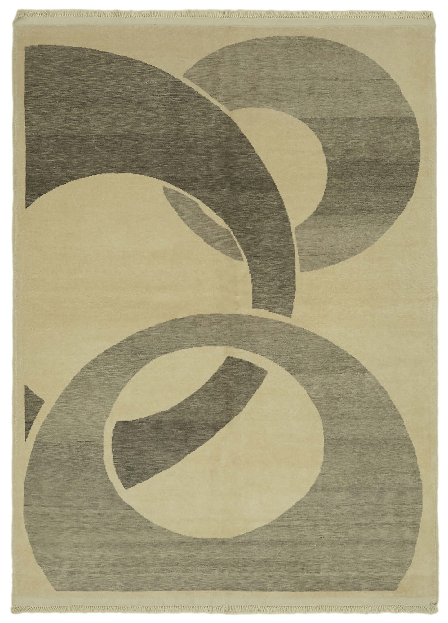 6x8 Beige Oushak Rug - 41097