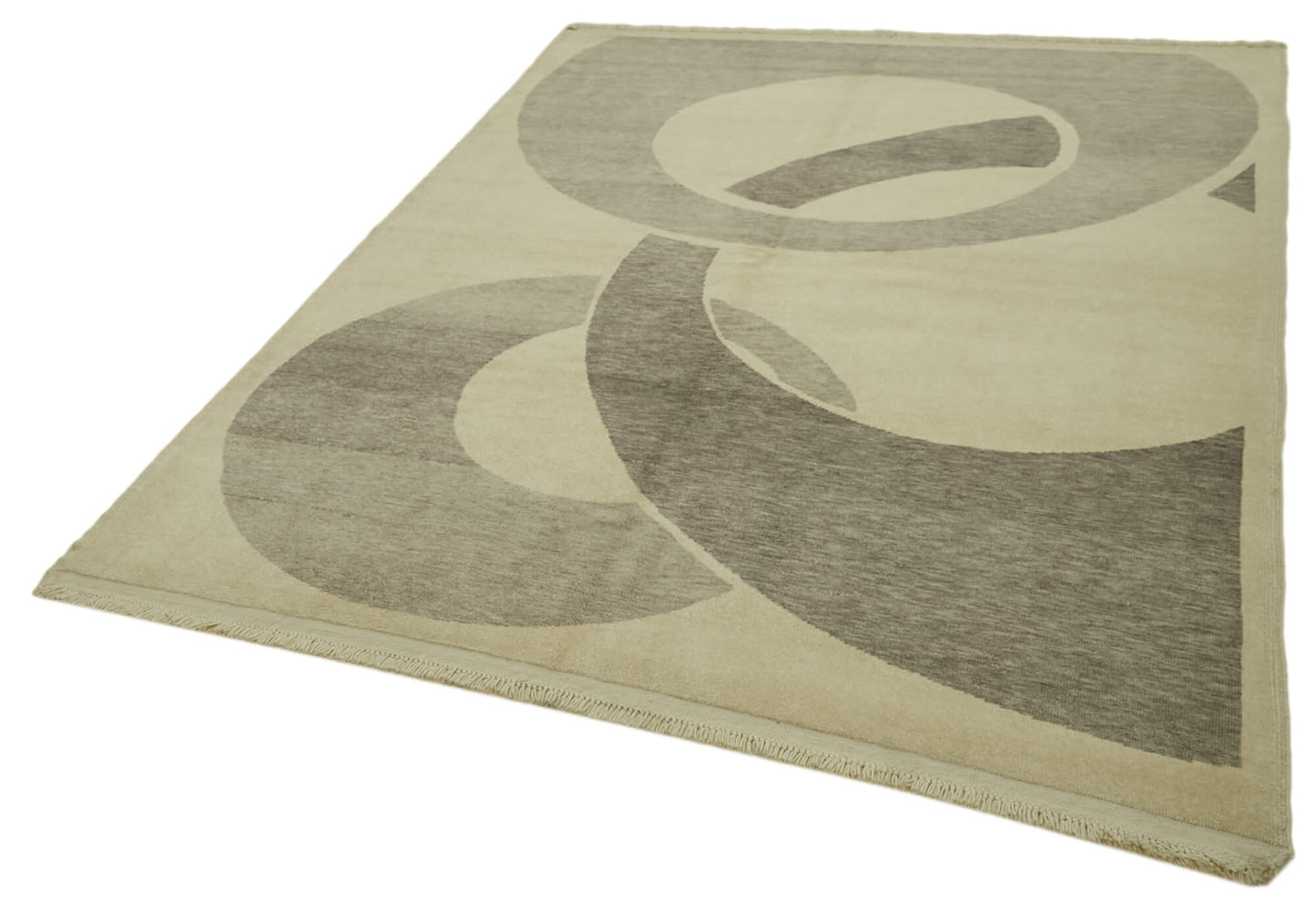 6x8 Beige Oushak Rug - 41097