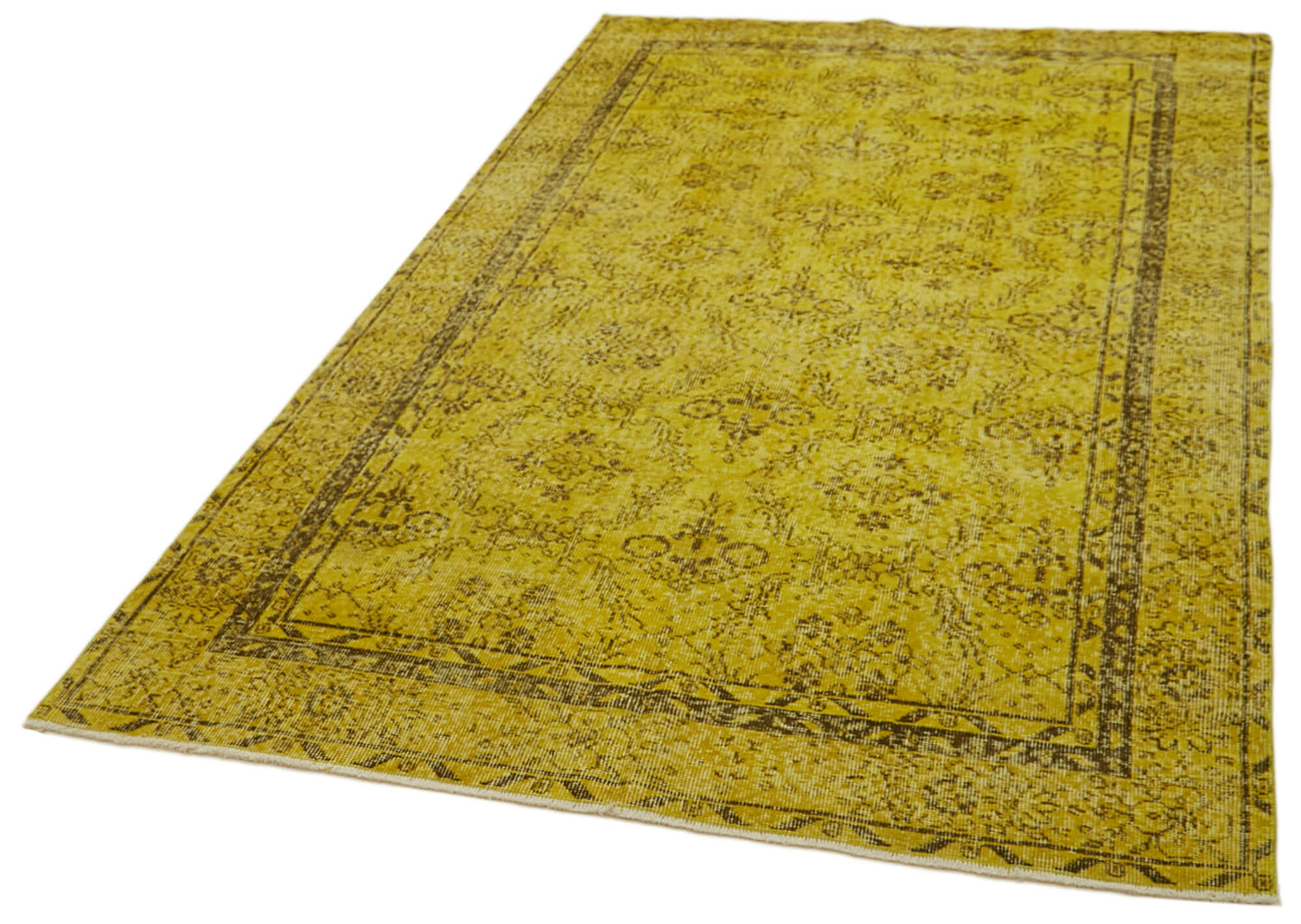 5x9 Yellow Overdyed Rug - 41151