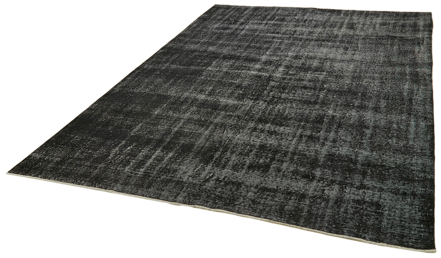 7x10 Black Overdyed Rug - 41154