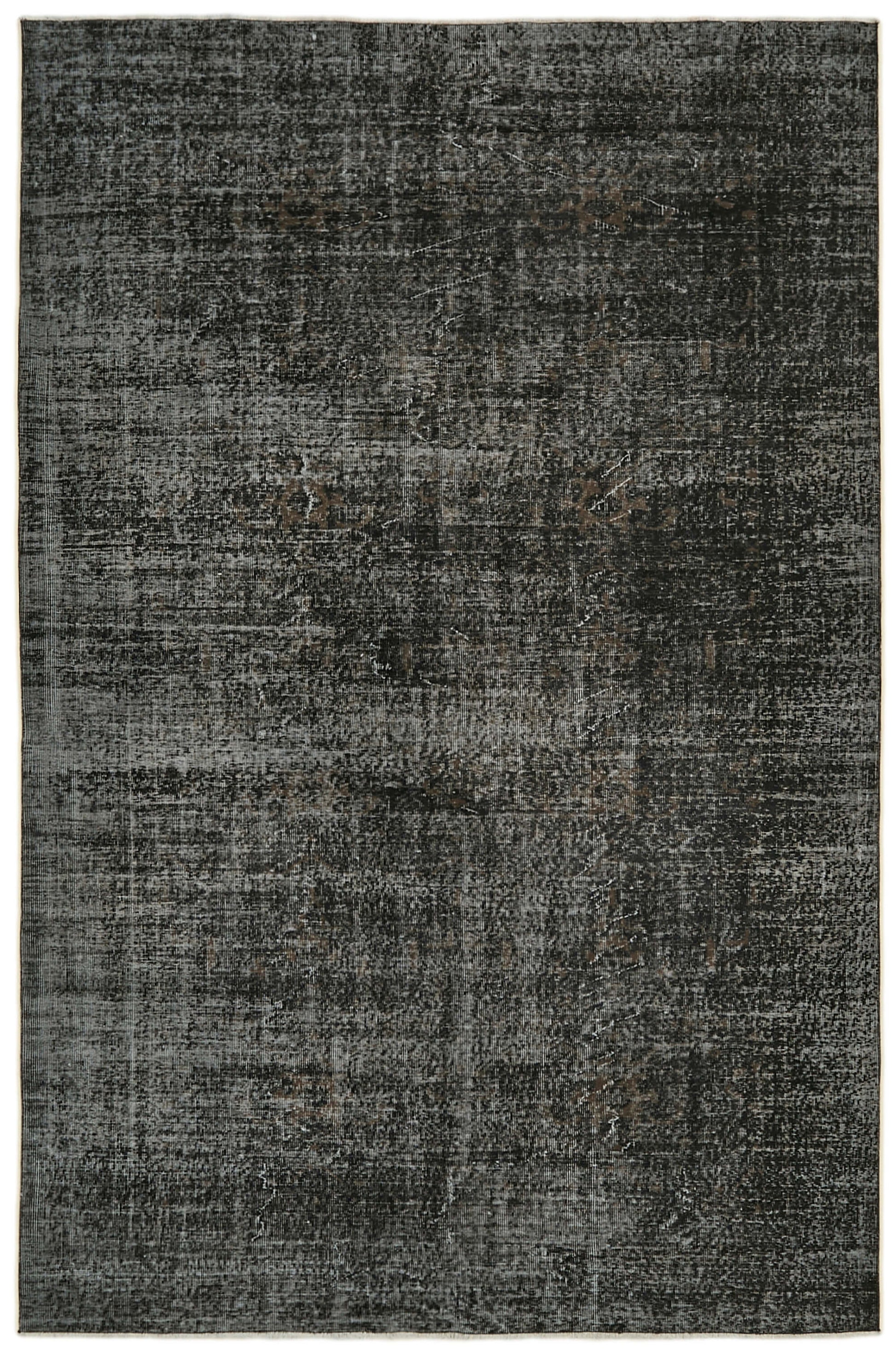 7x10 Black Overdyed Rug - 41156