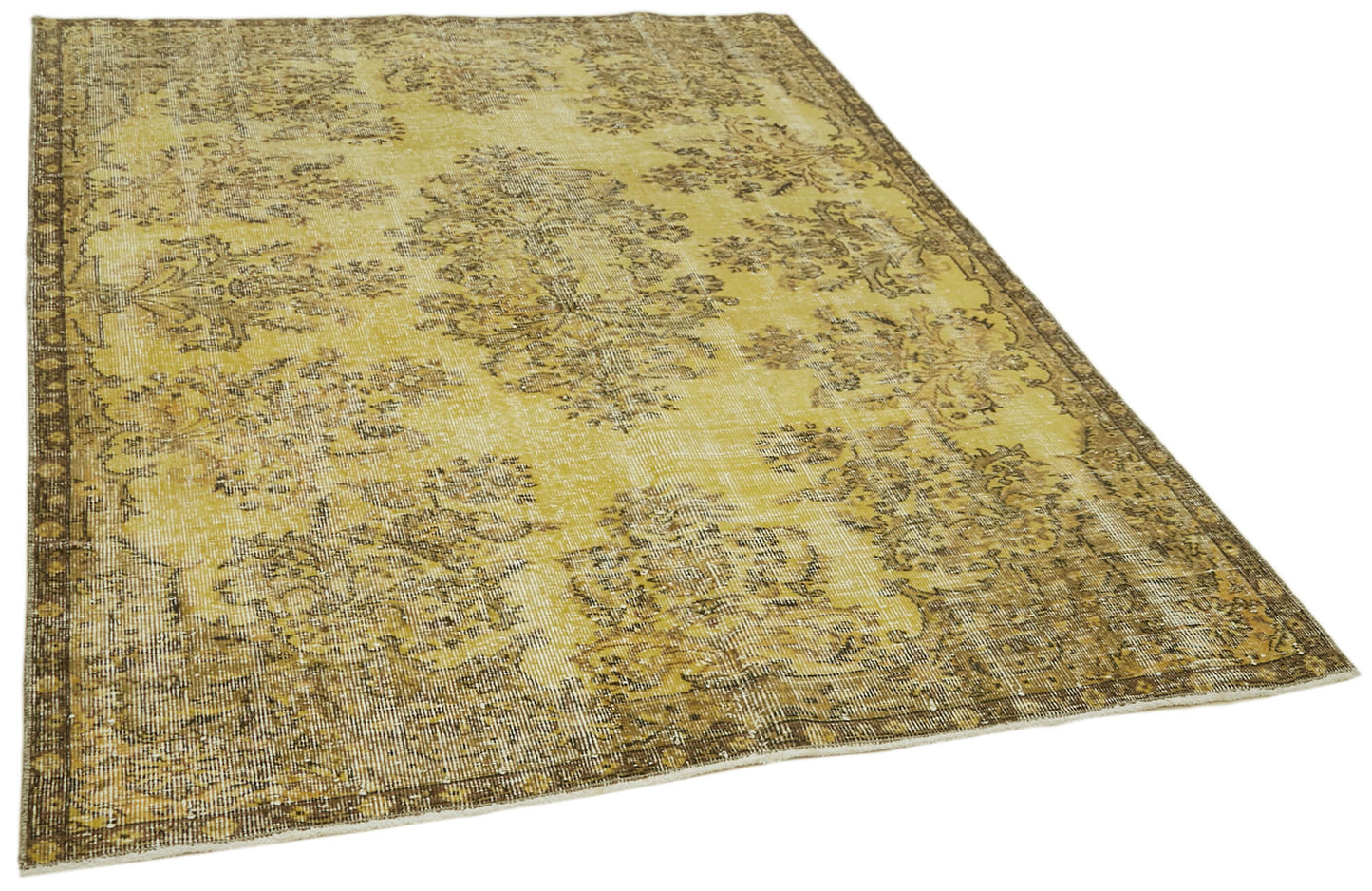 5x7 Yellow Overdyed Rug - 41176