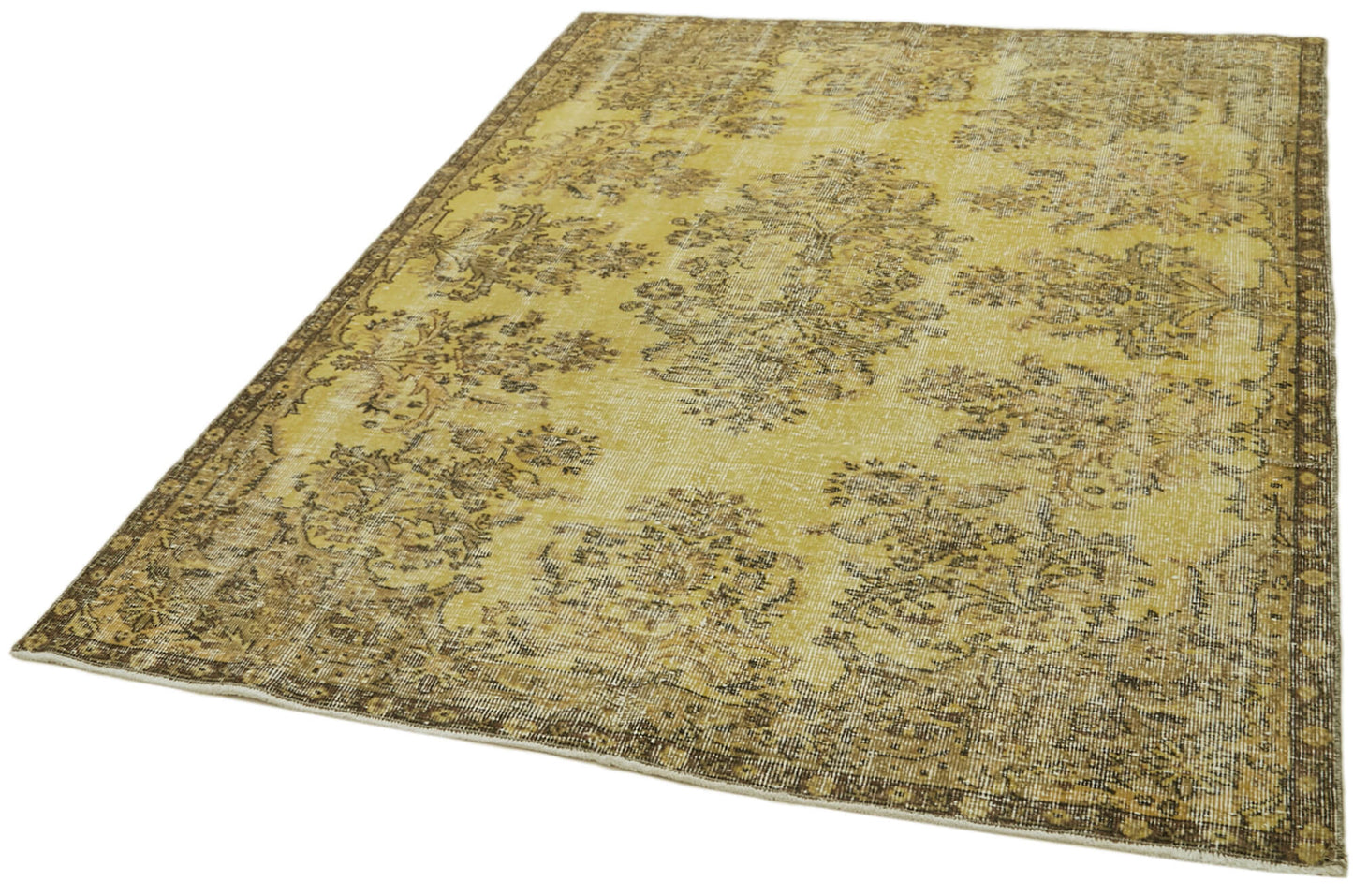 5x7 Yellow Overdyed Rug - 41176