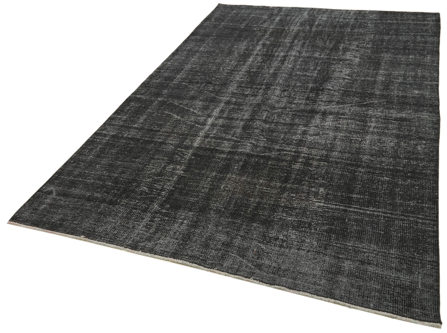 5x9 Black Overdyed Rug - 41186