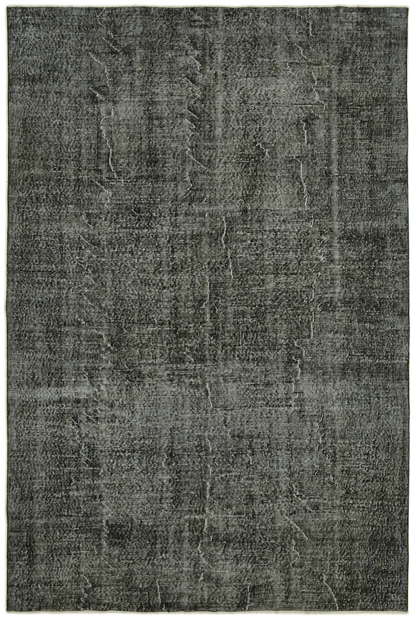 7x10 Black Overdyed Rug - 41243