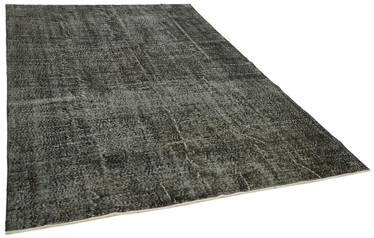 7x10 Black Overdyed Rug - 41243