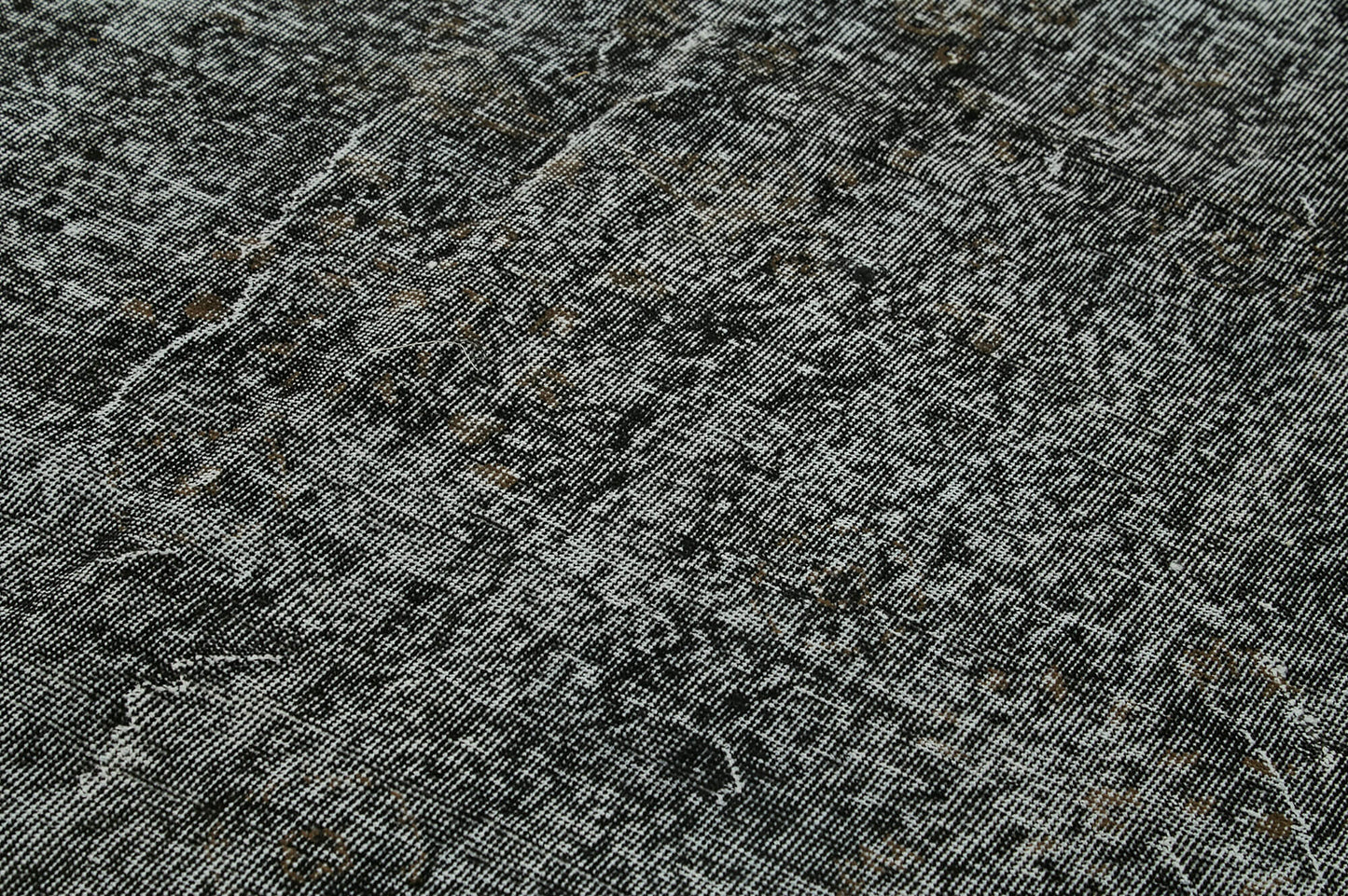 7x10 Black Overdyed Rug - 41243