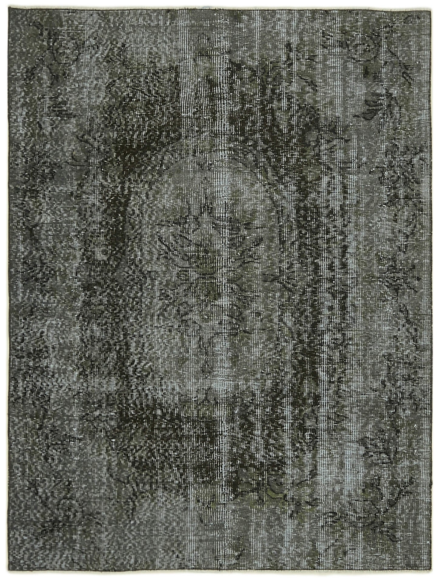 5x6 Black Overdyed Rug - 41246