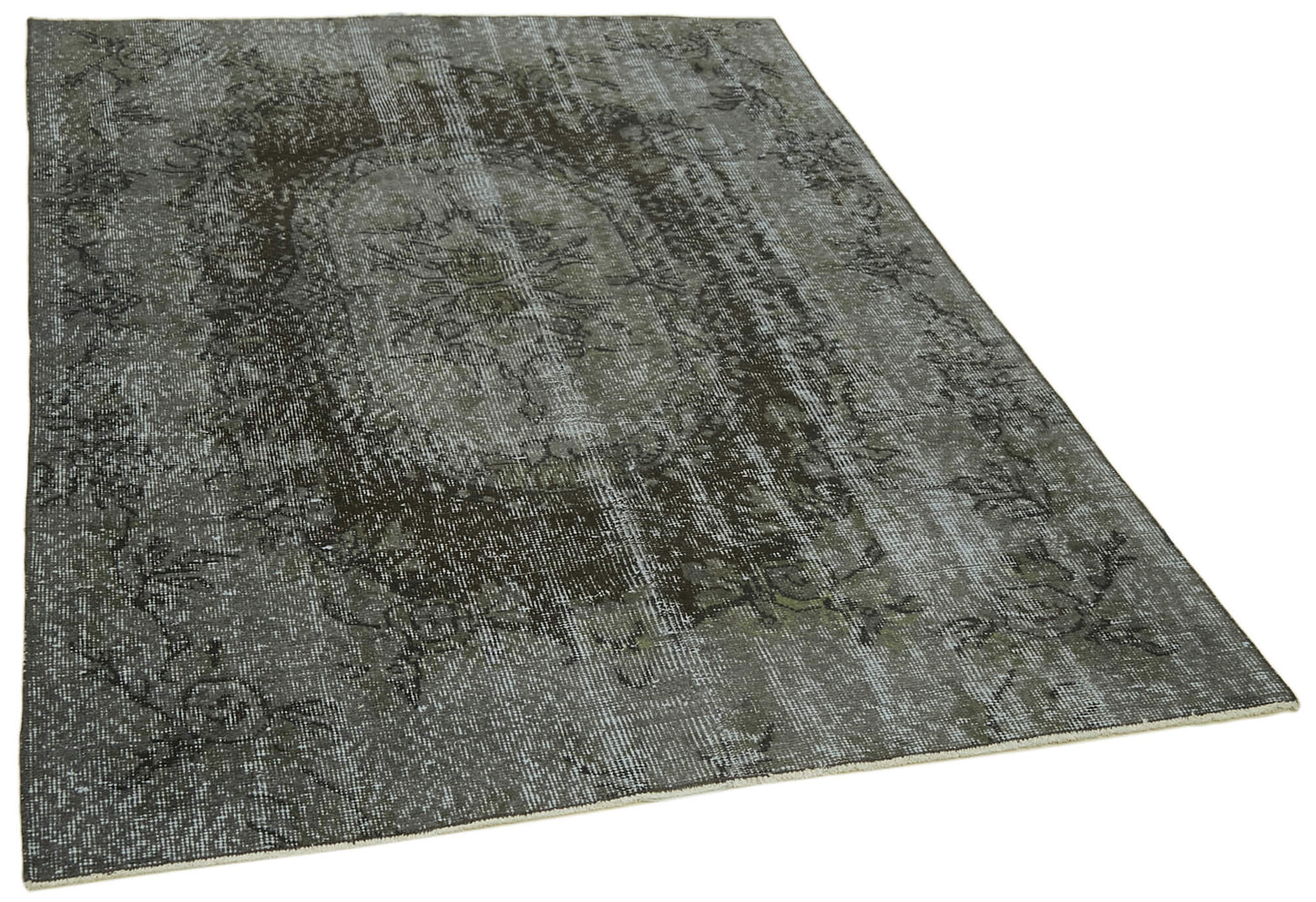 5x6 Black Overdyed Rug - 41246