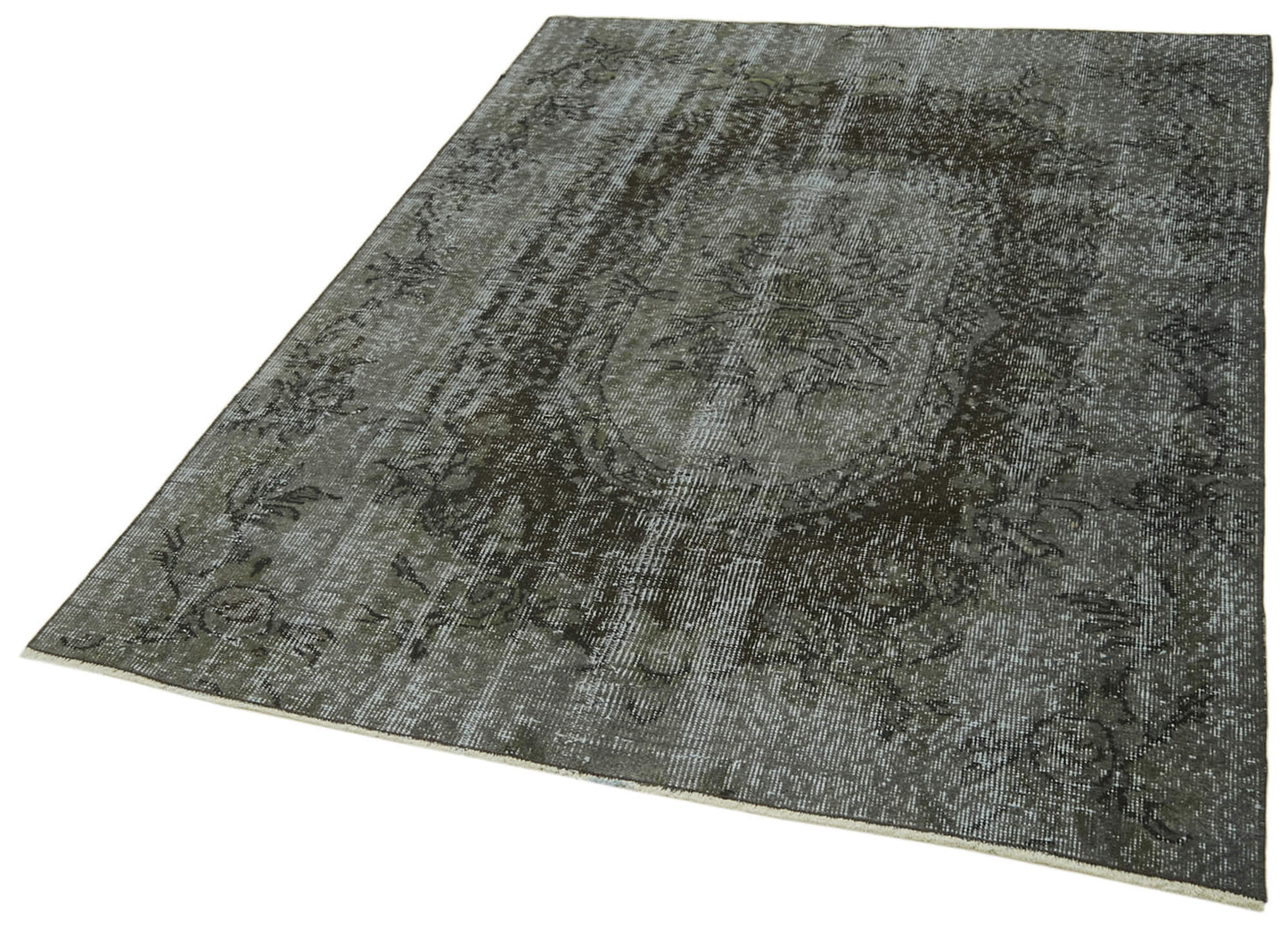 5x6 Black Overdyed Rug - 41246