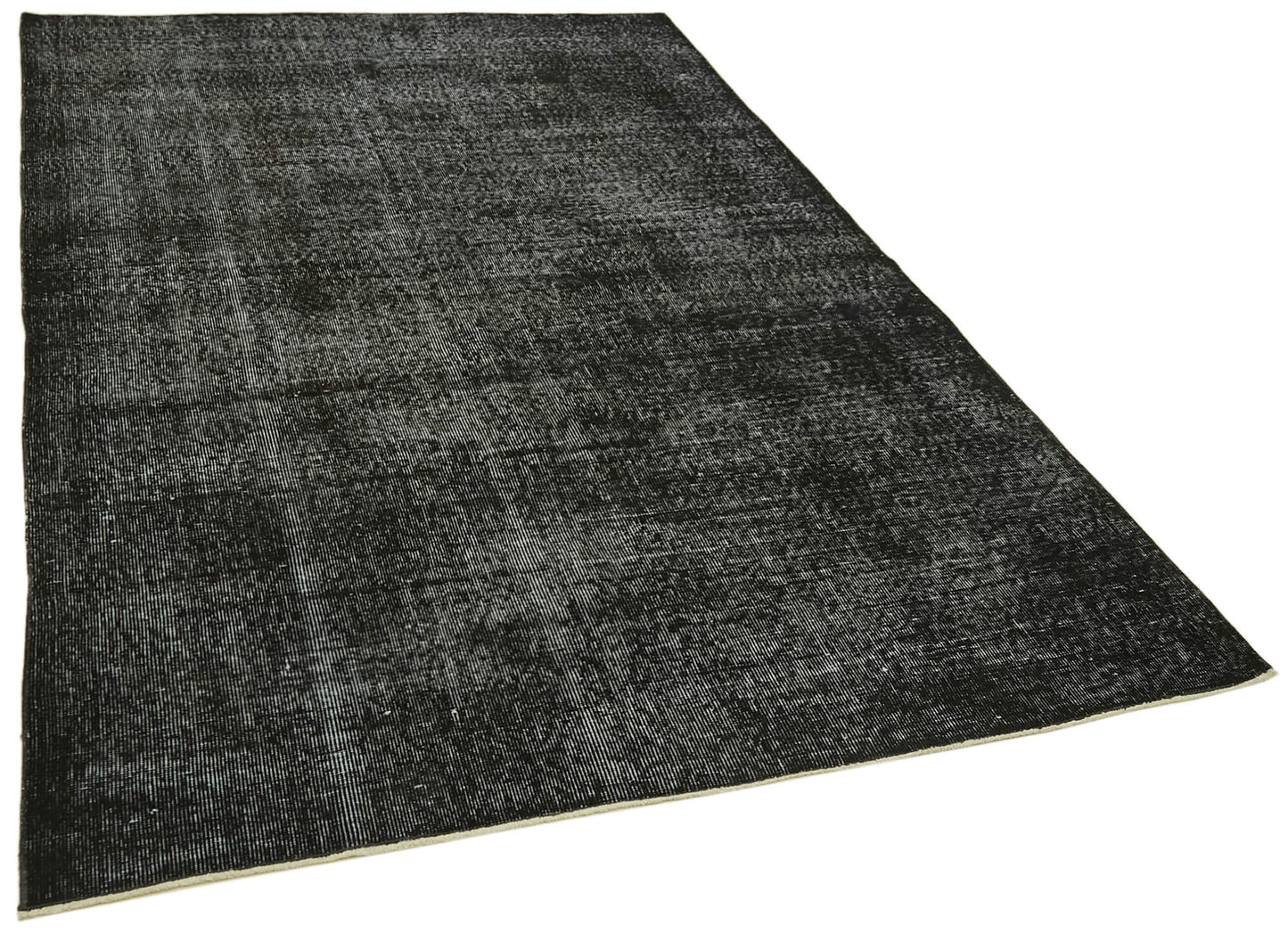 5x9 Black Overdyed Rug - 41252