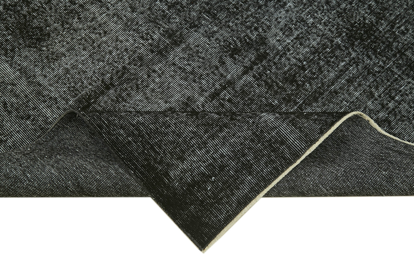 5x9 Black Overdyed Rug - 41252