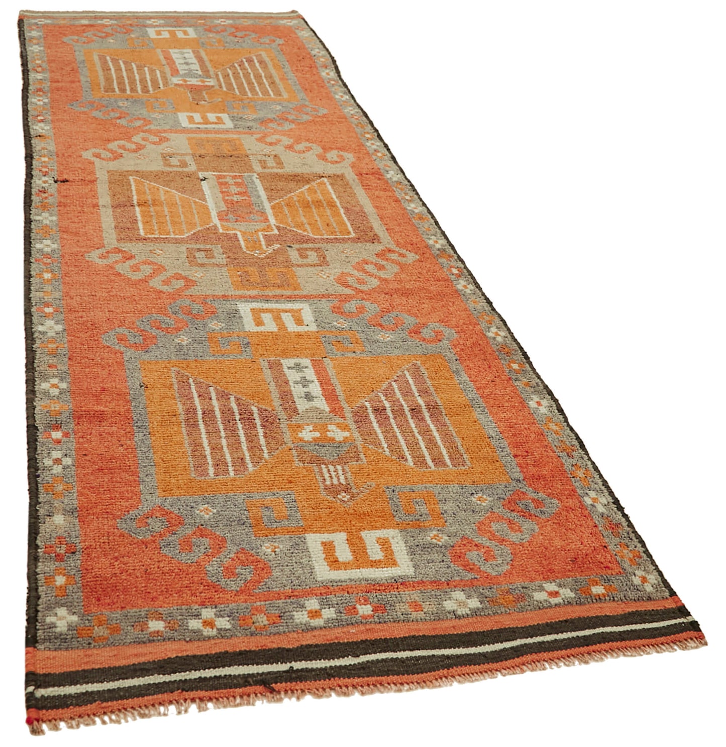 4x11 Orange Boho Runner Rugs - 41300