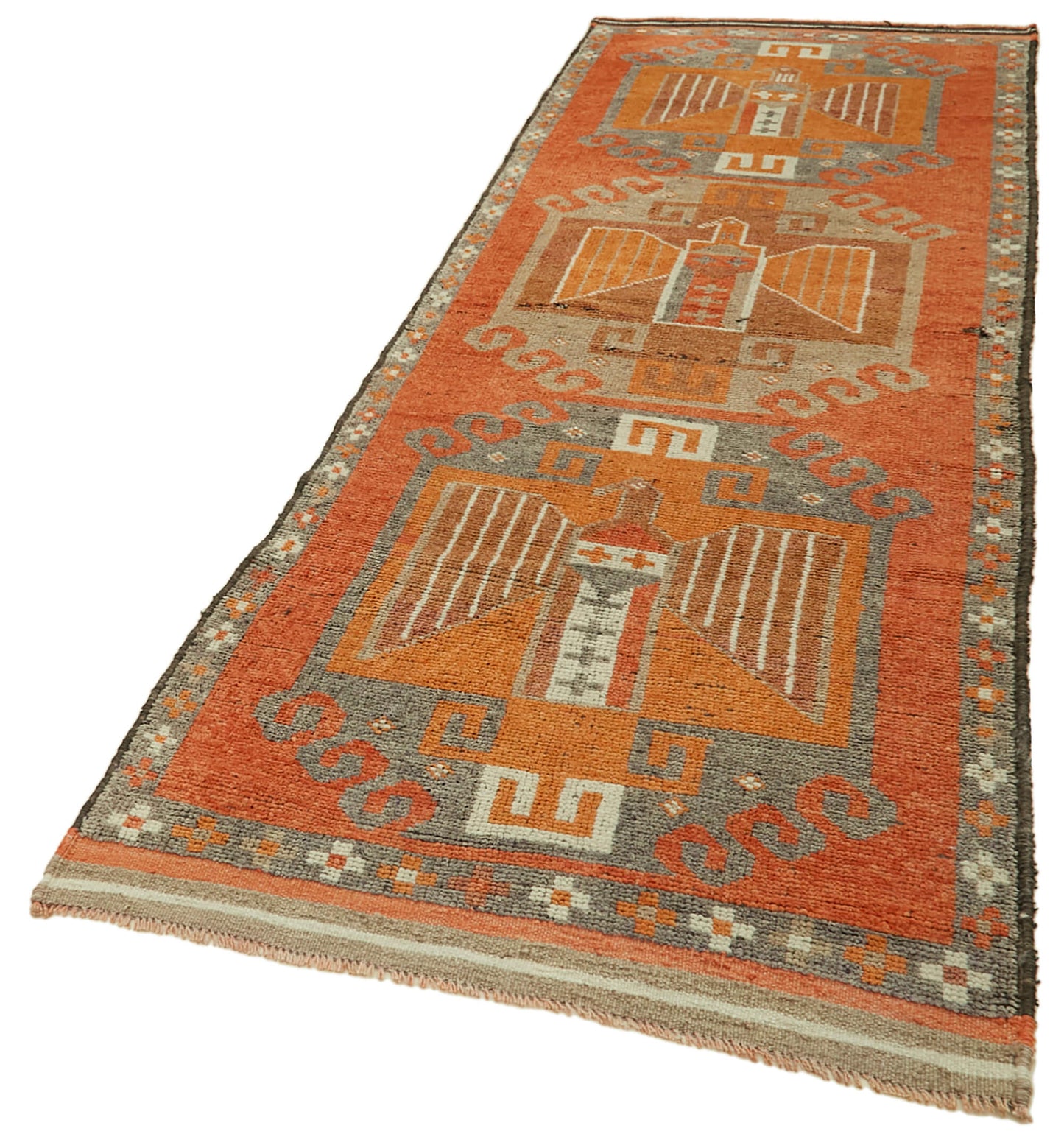 4x11 Orange Boho Runner Rugs - 41300