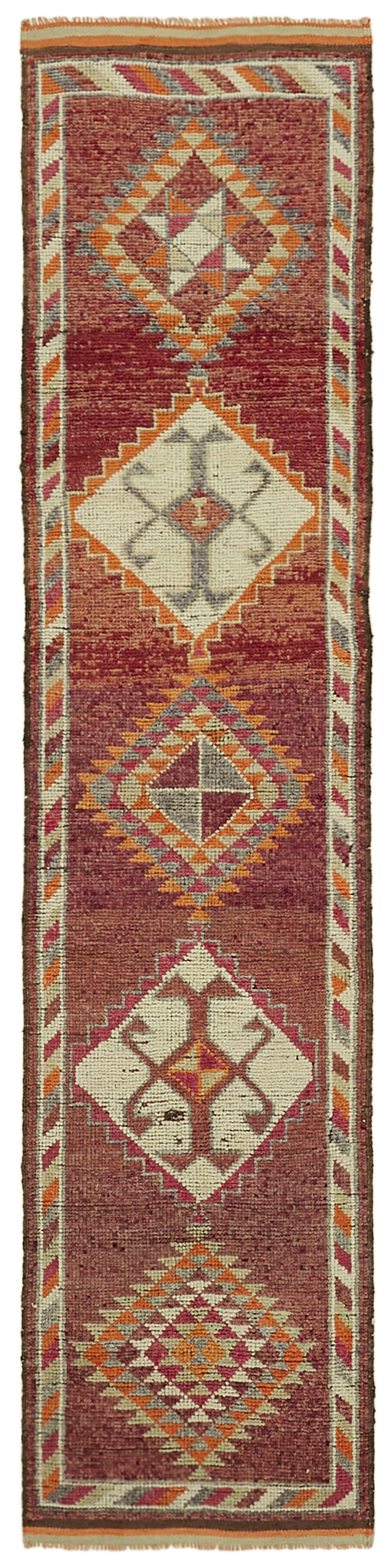 3x12 Red Boho Runner Rugs - 41305