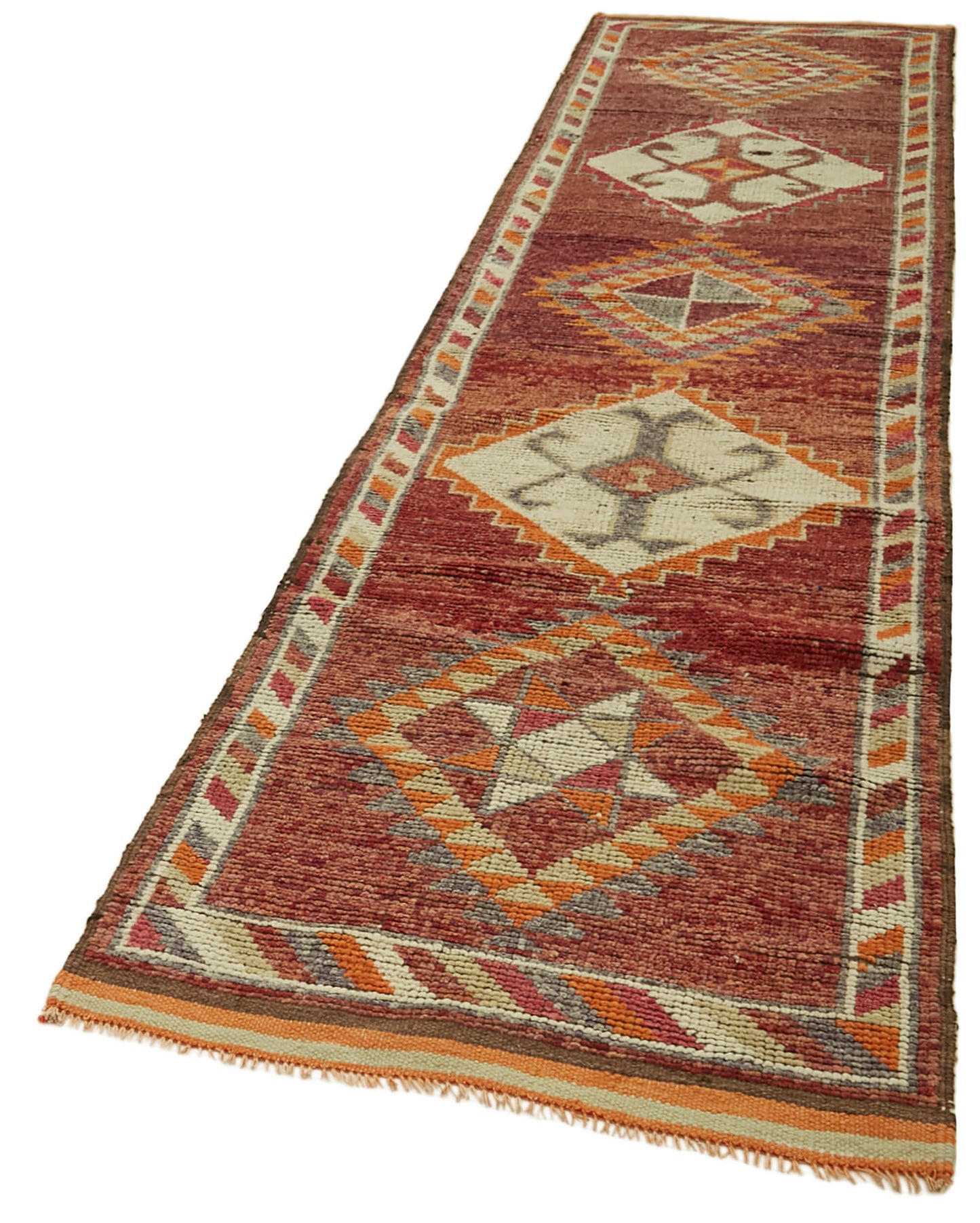 3x12 Red Boho Runner Rugs - 41305