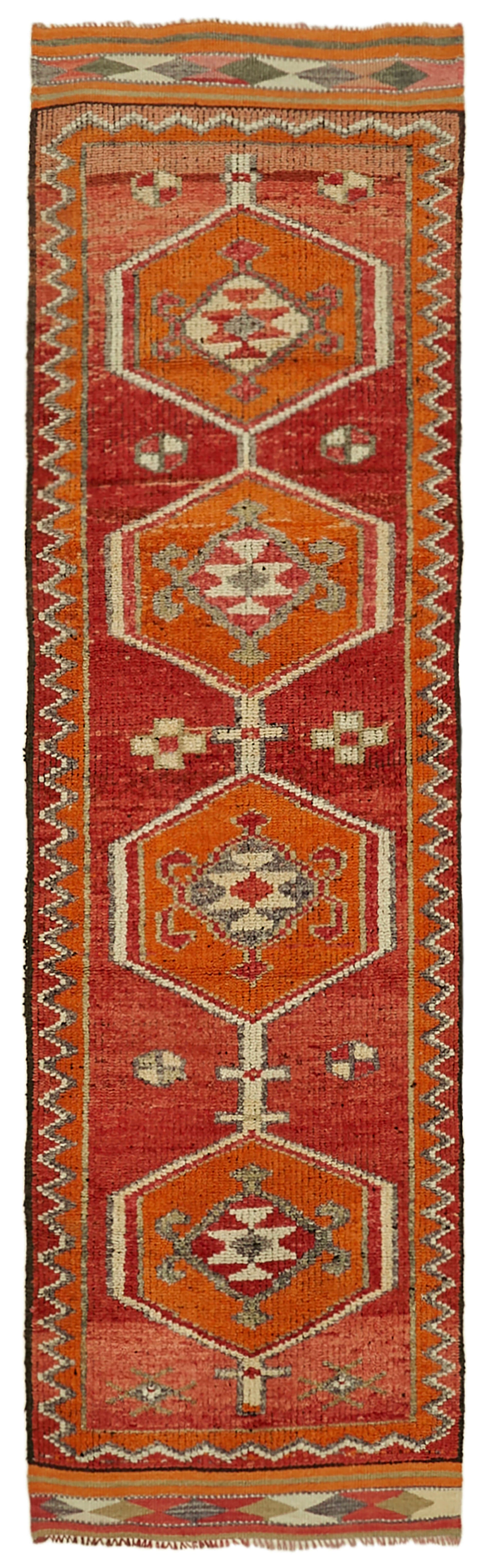 3x11 Orange Boho Runner Rugs - 41306