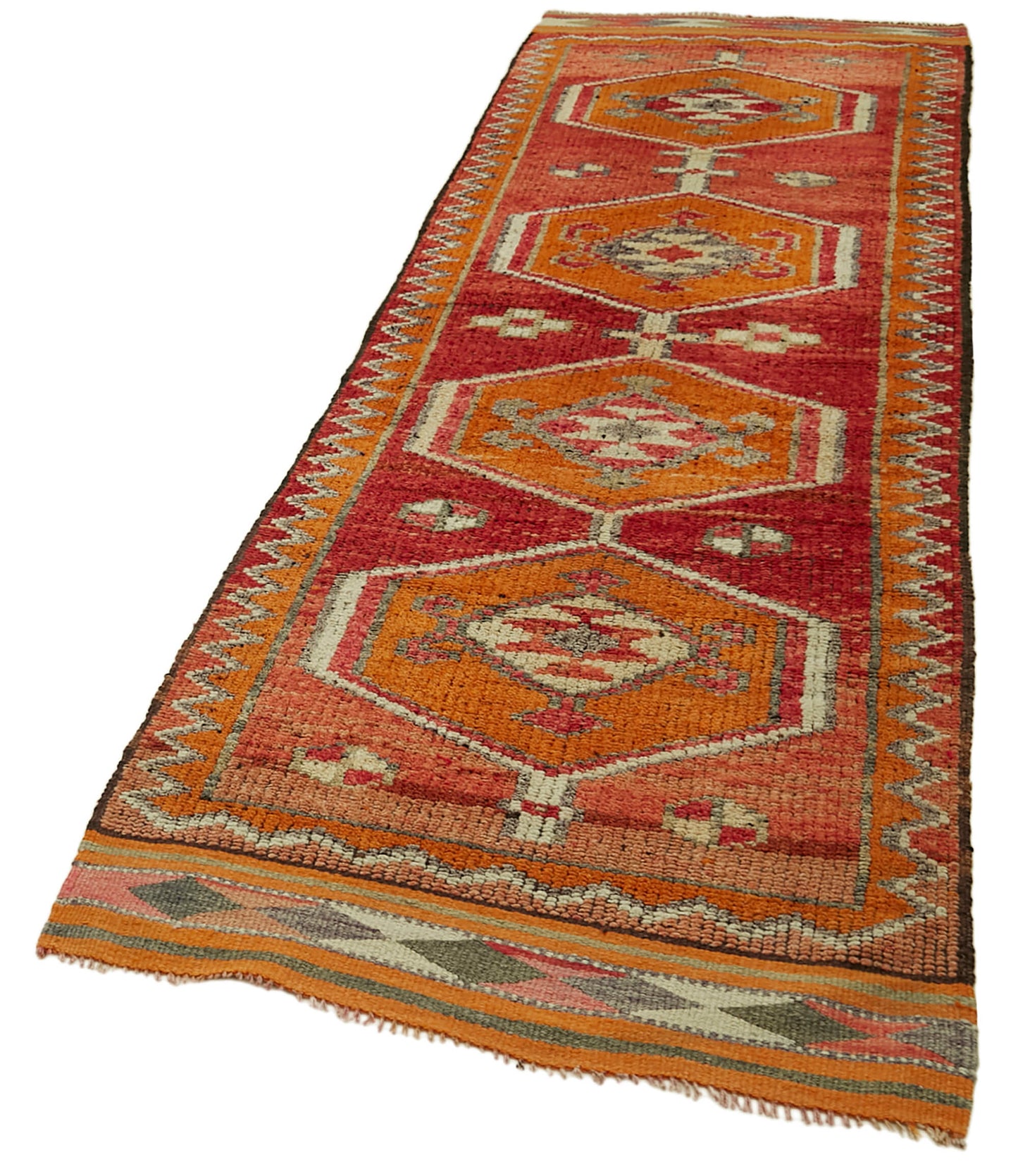 3x11 Orange Boho Runner Rugs - 41306