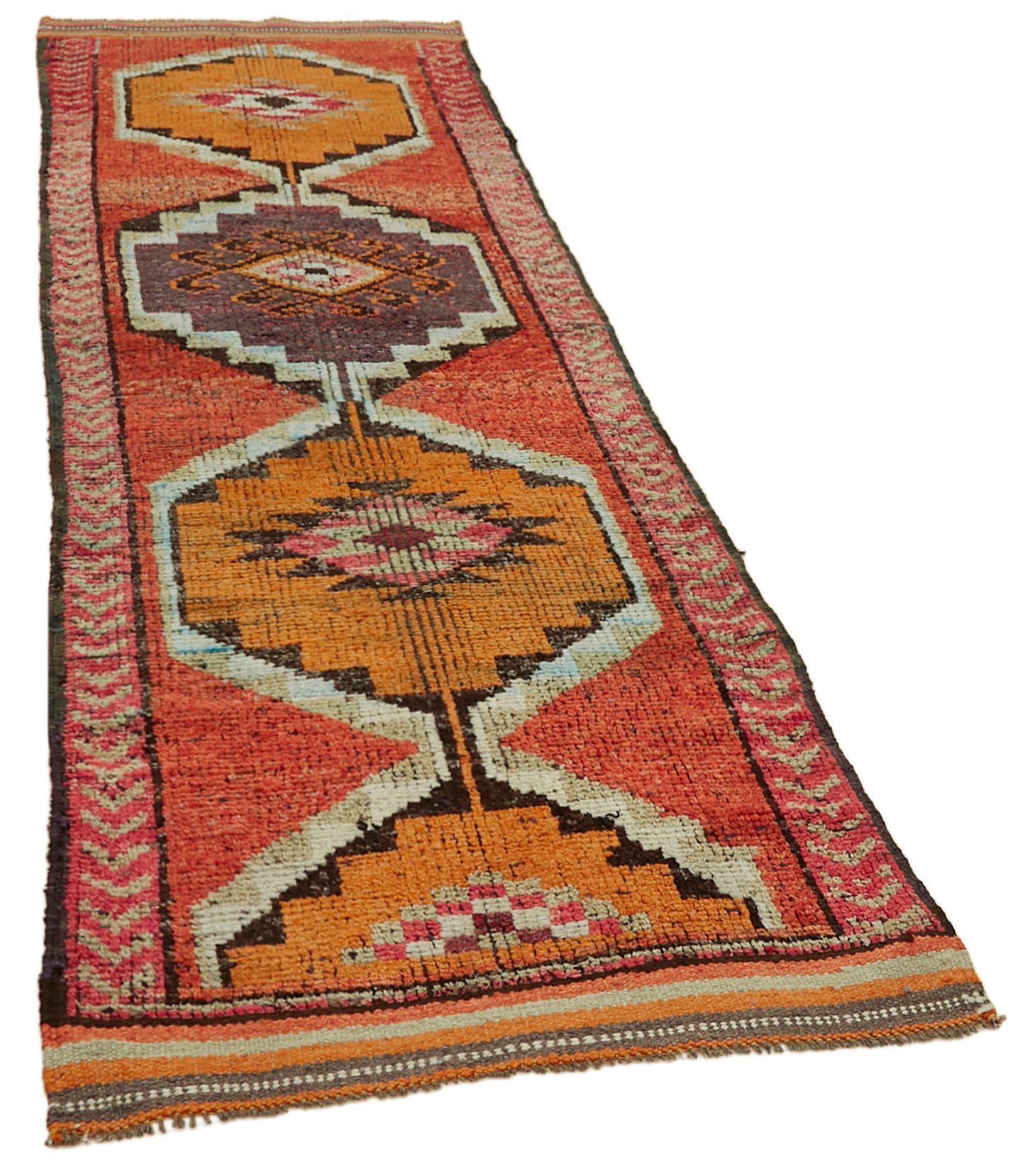 3x10 Orange Boho Runner Rugs - 41309