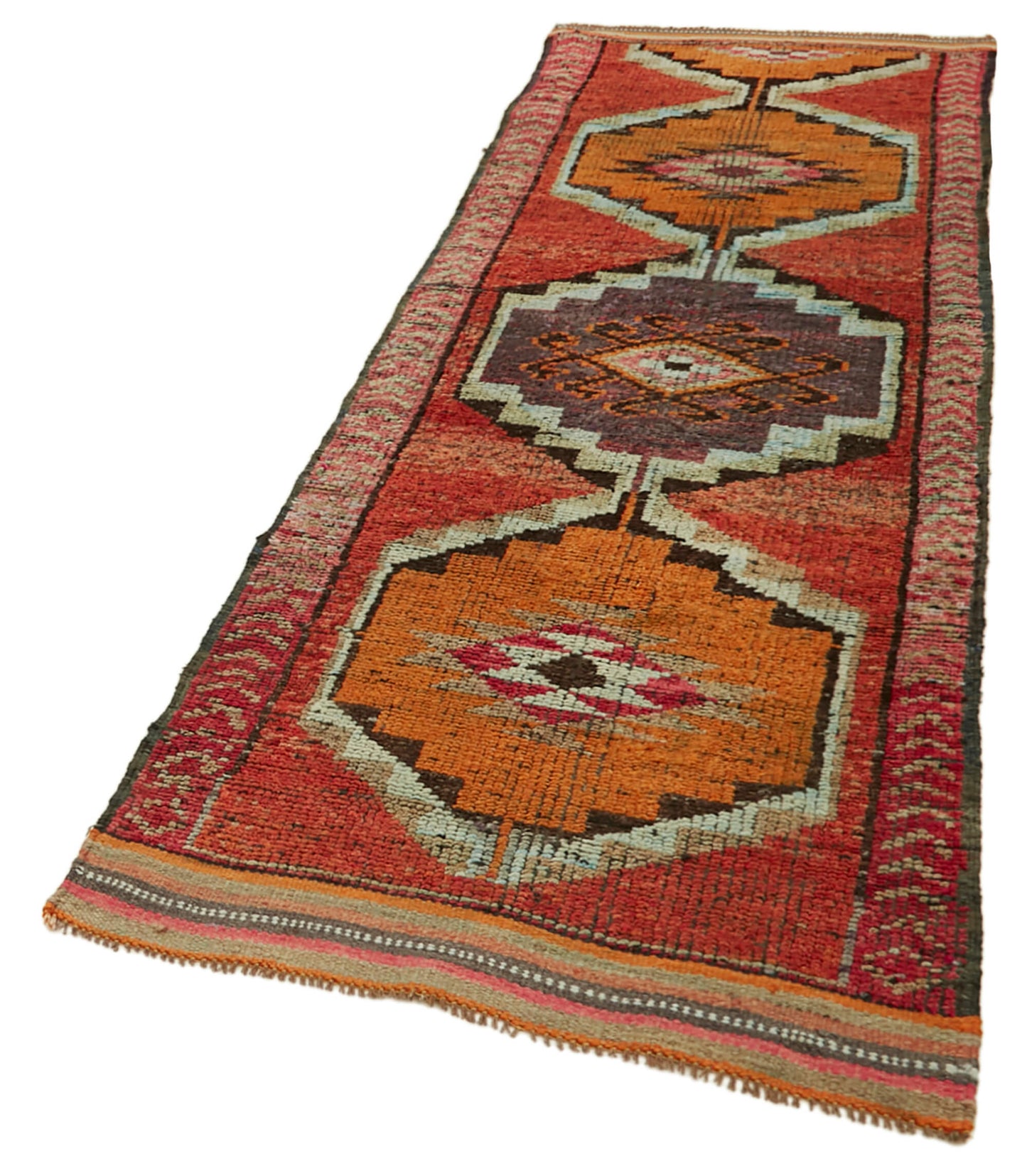 3x10 Orange Boho Runner Rugs - 41309